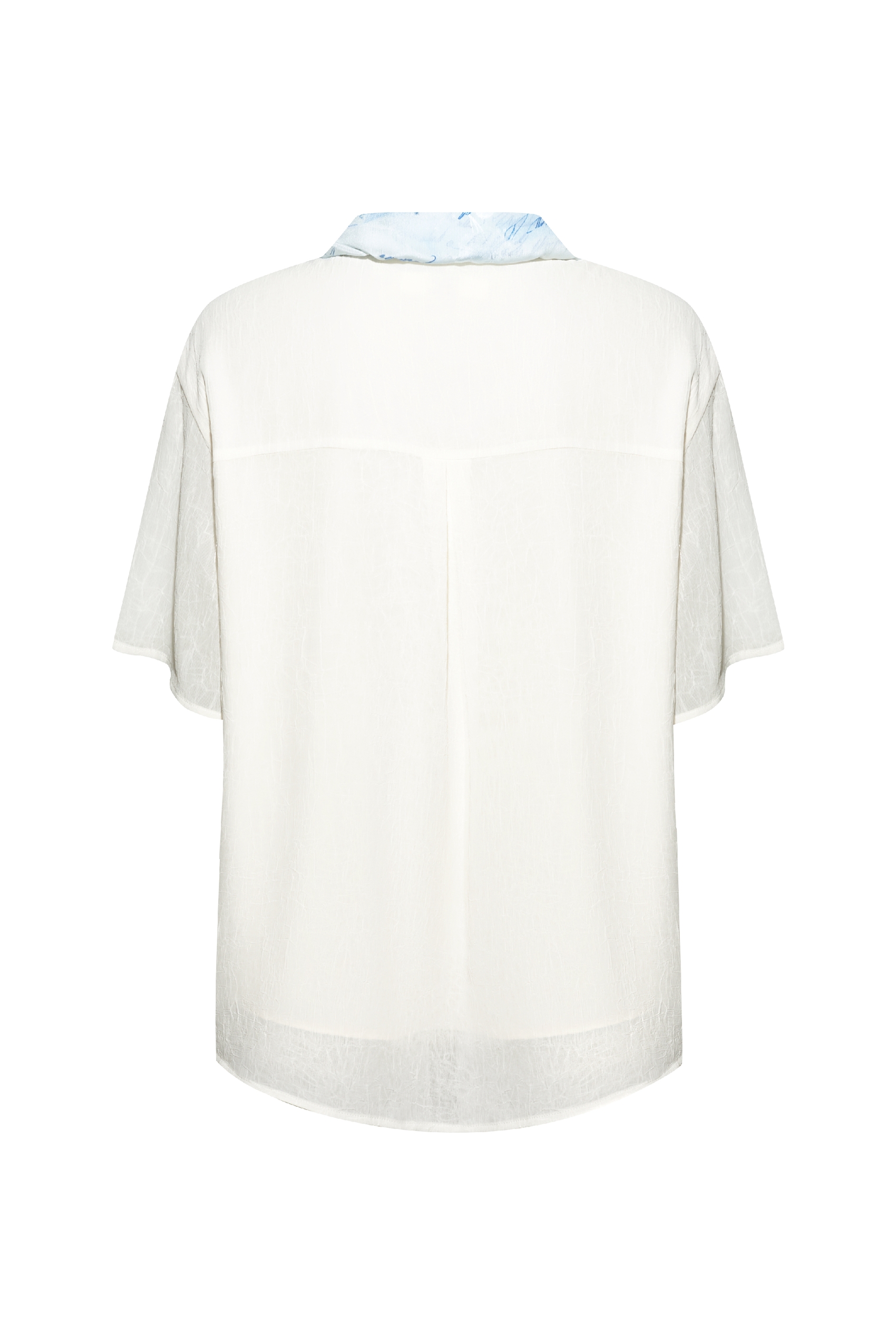 Ribbon-tie Short-sleeve Shirt