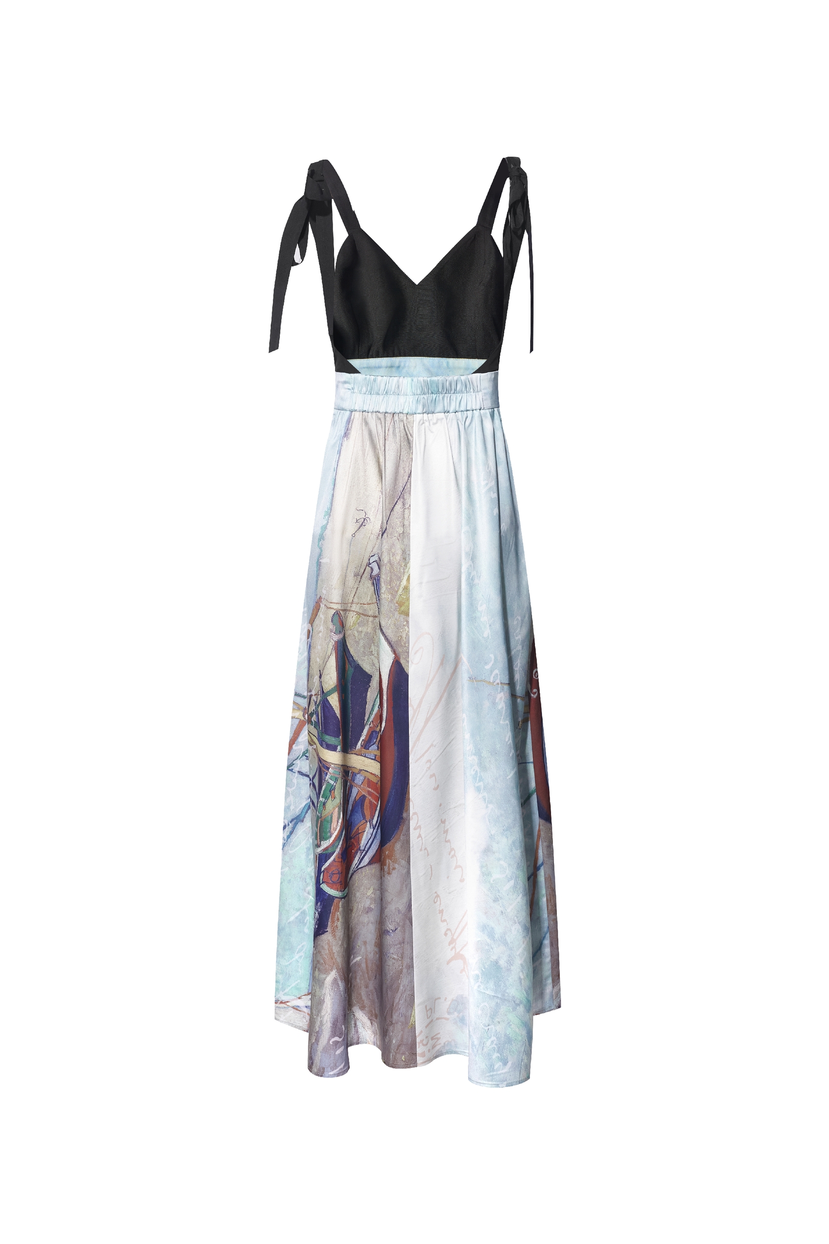 Oil Painting Print Pinafore Dress