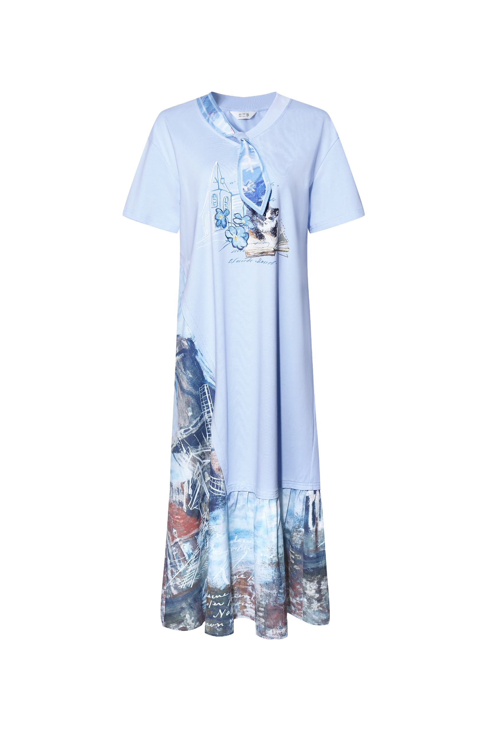 Patchwork Printed Dress