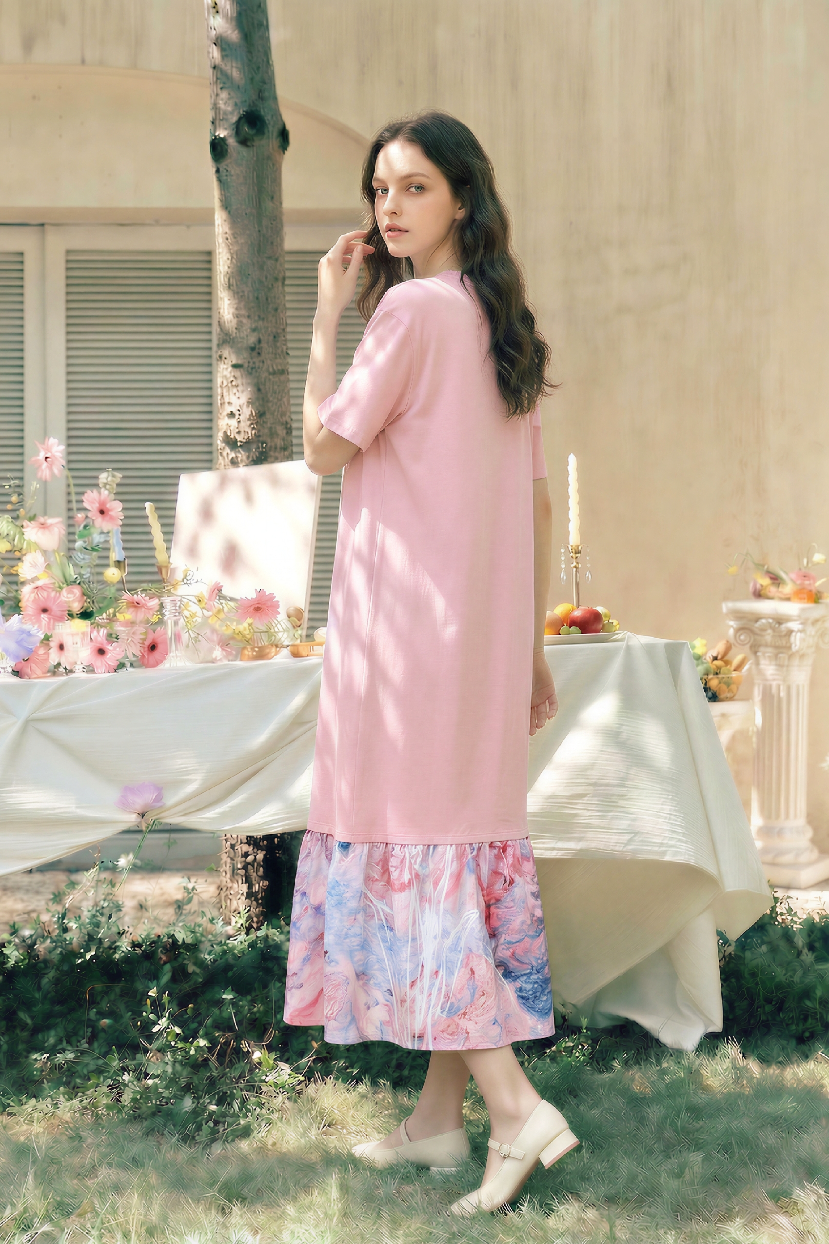 Patchwork Printed Dress