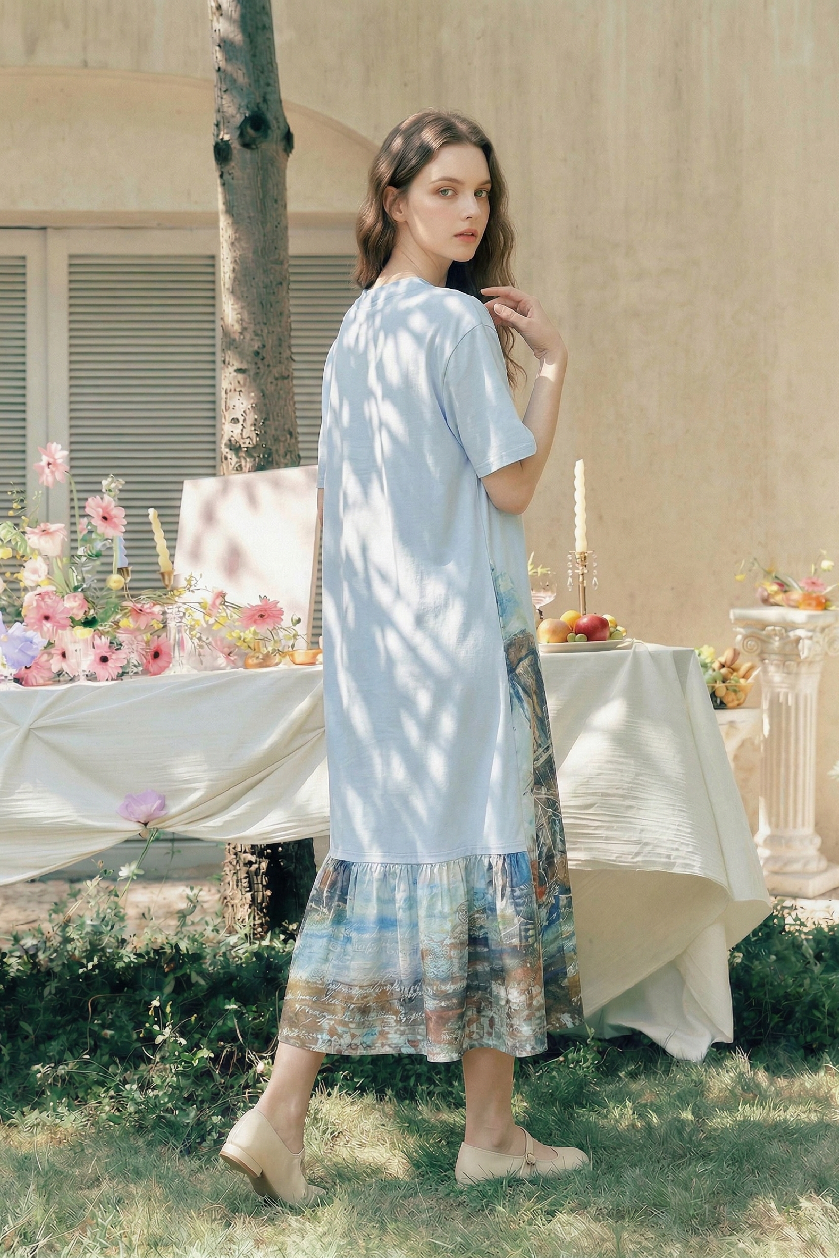 Patchwork Printed Dress