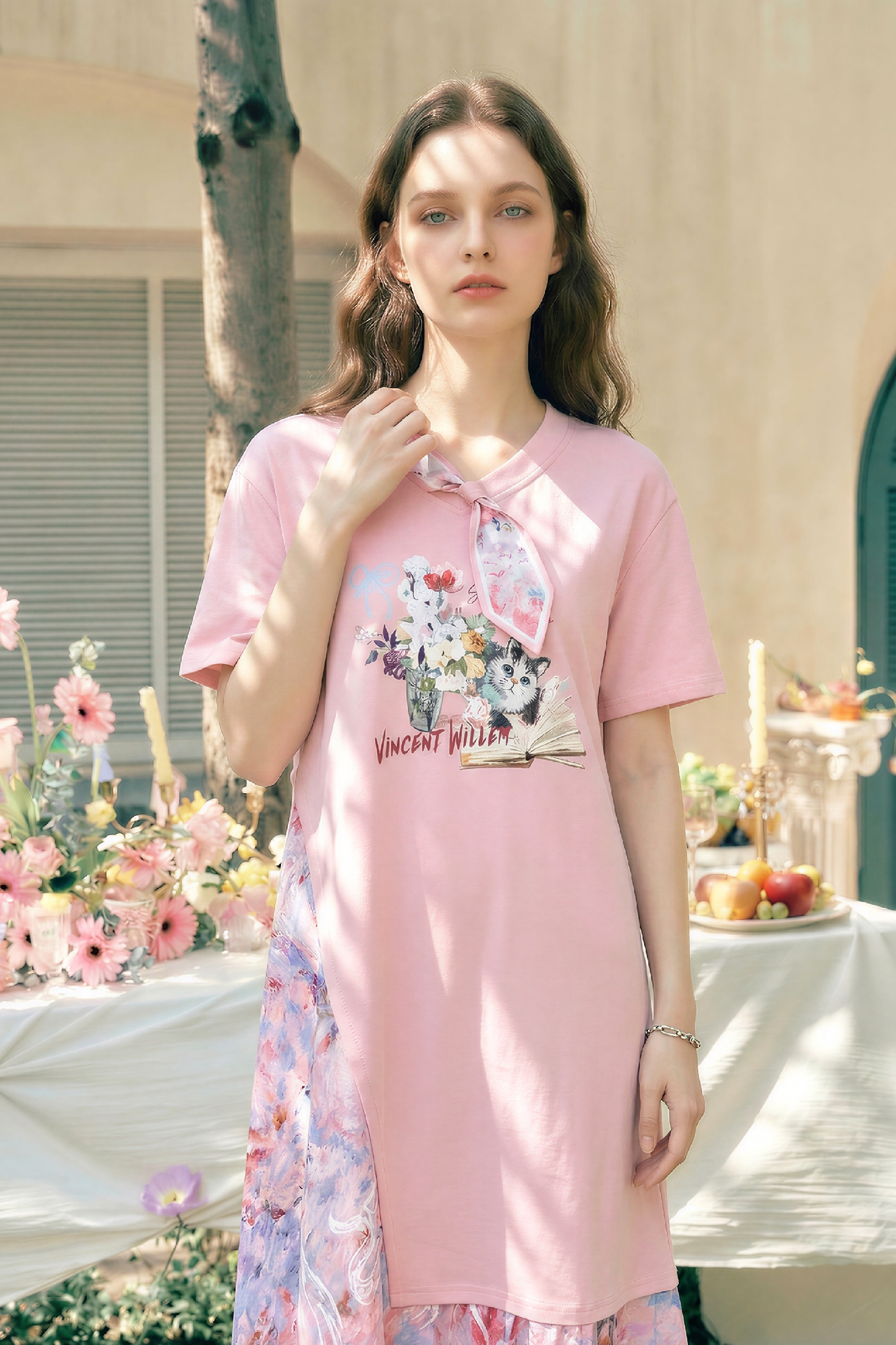 Patchwork Printed Dress