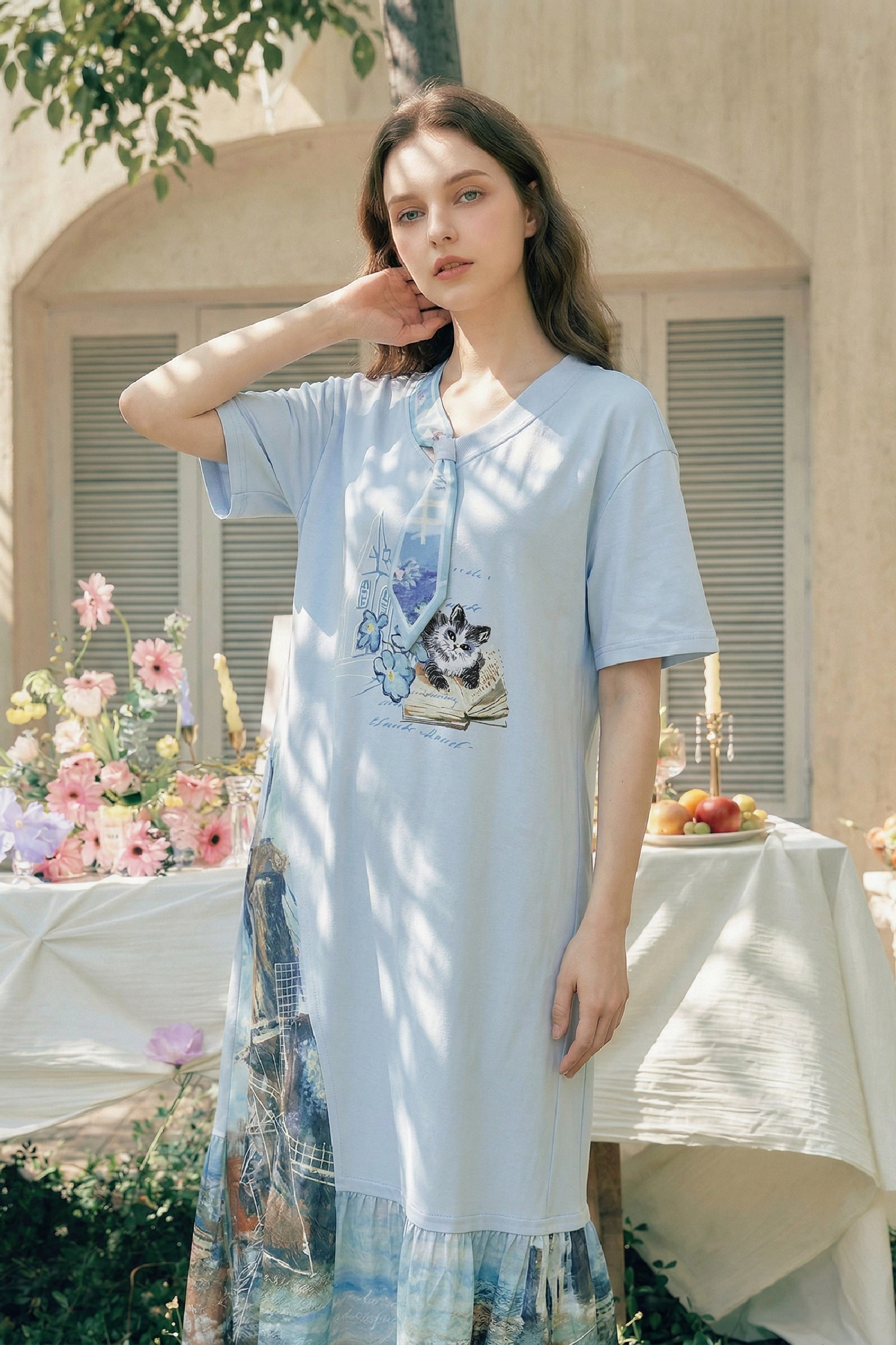 Patchwork Printed Dress