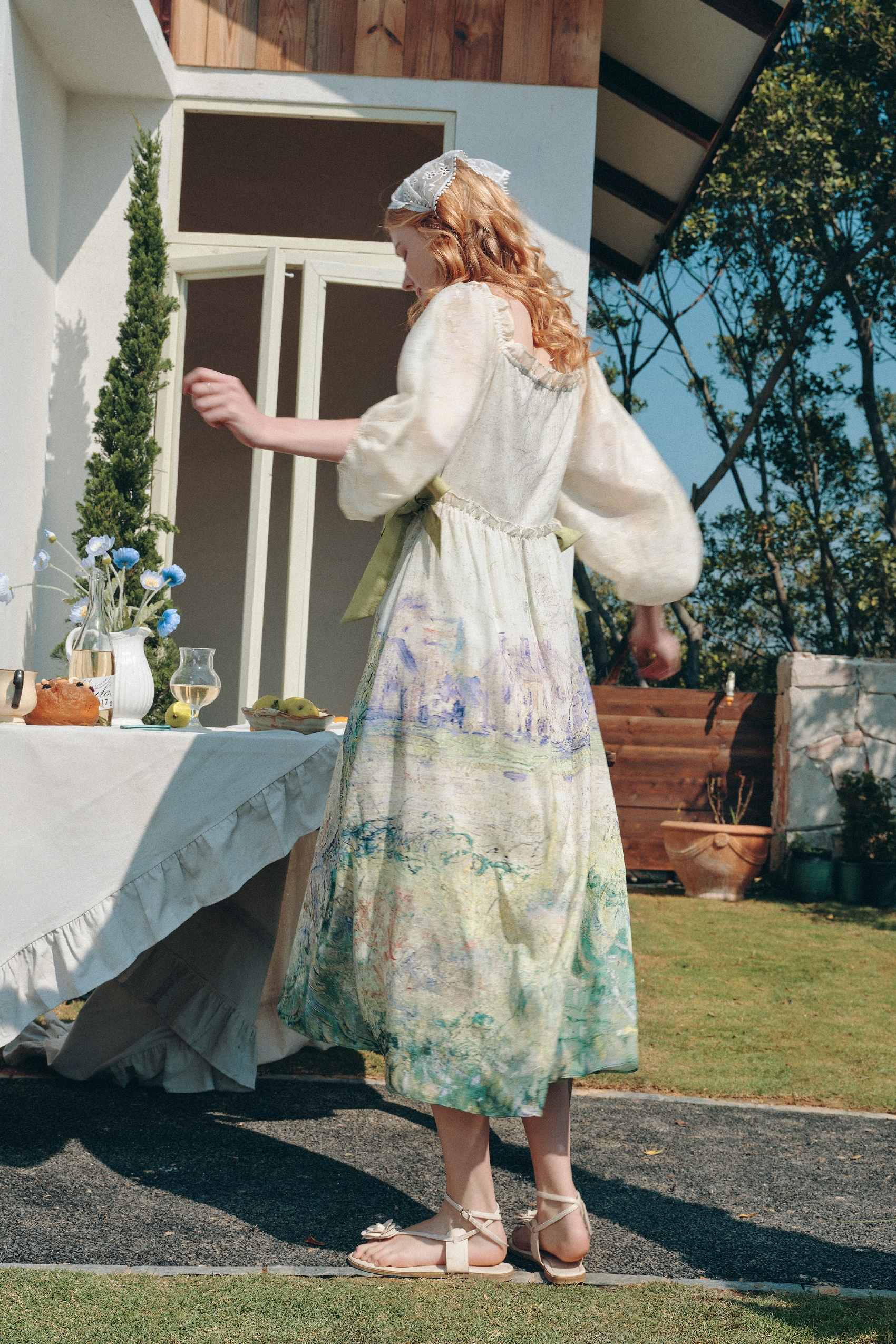 Vintage Square Neck Dress