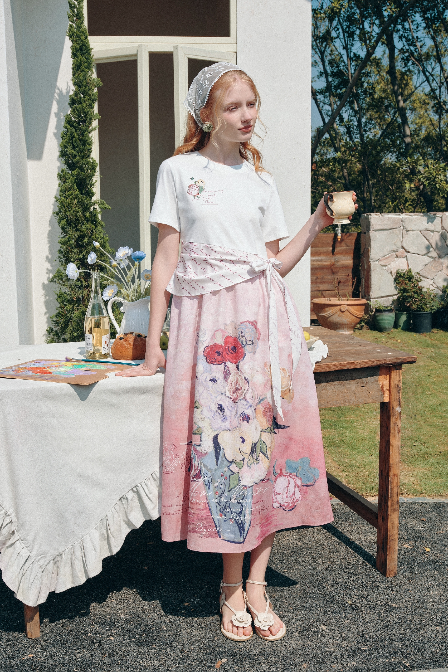 Layered Two-Piece Look Dress