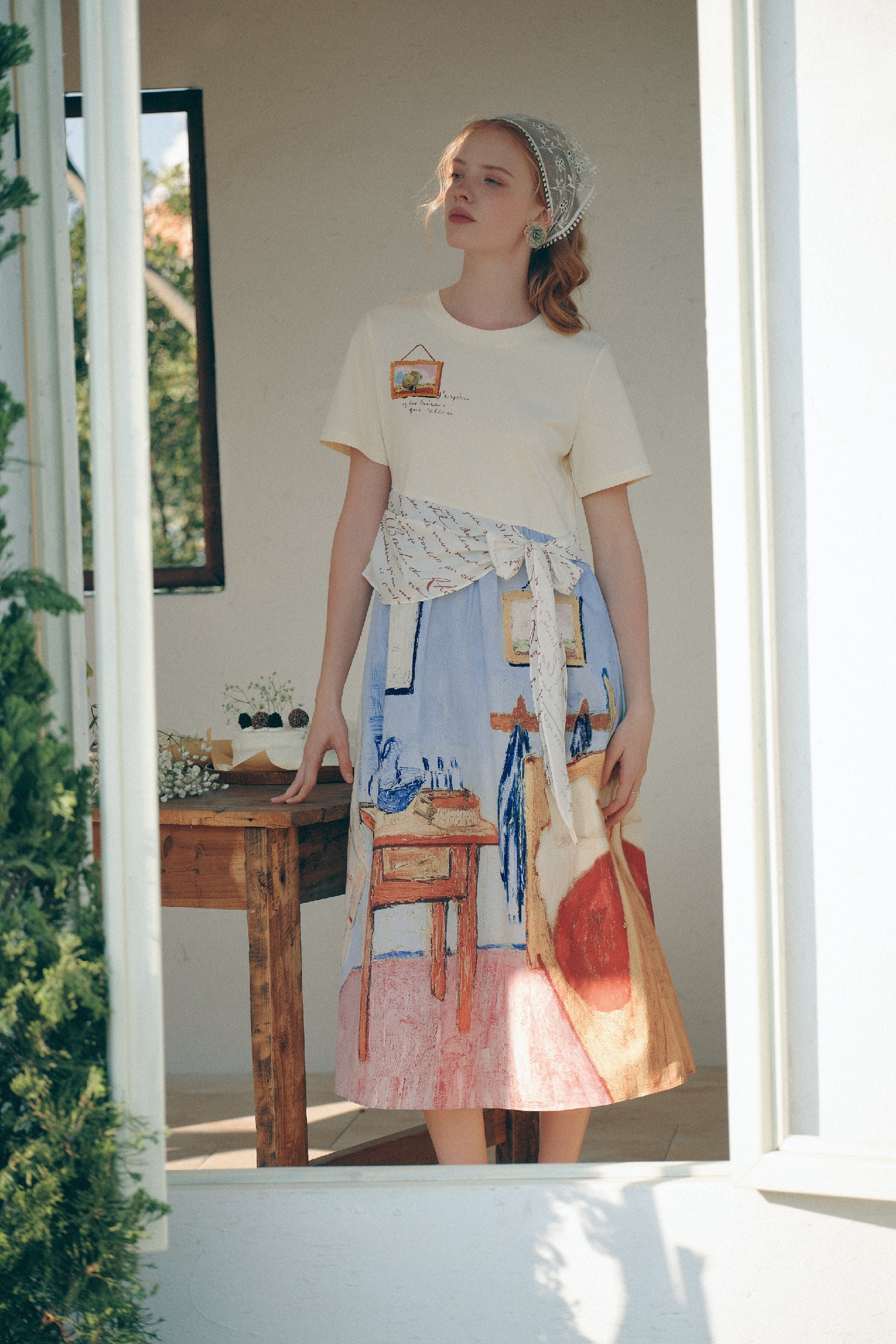 Layered Two-Piece Look Dress