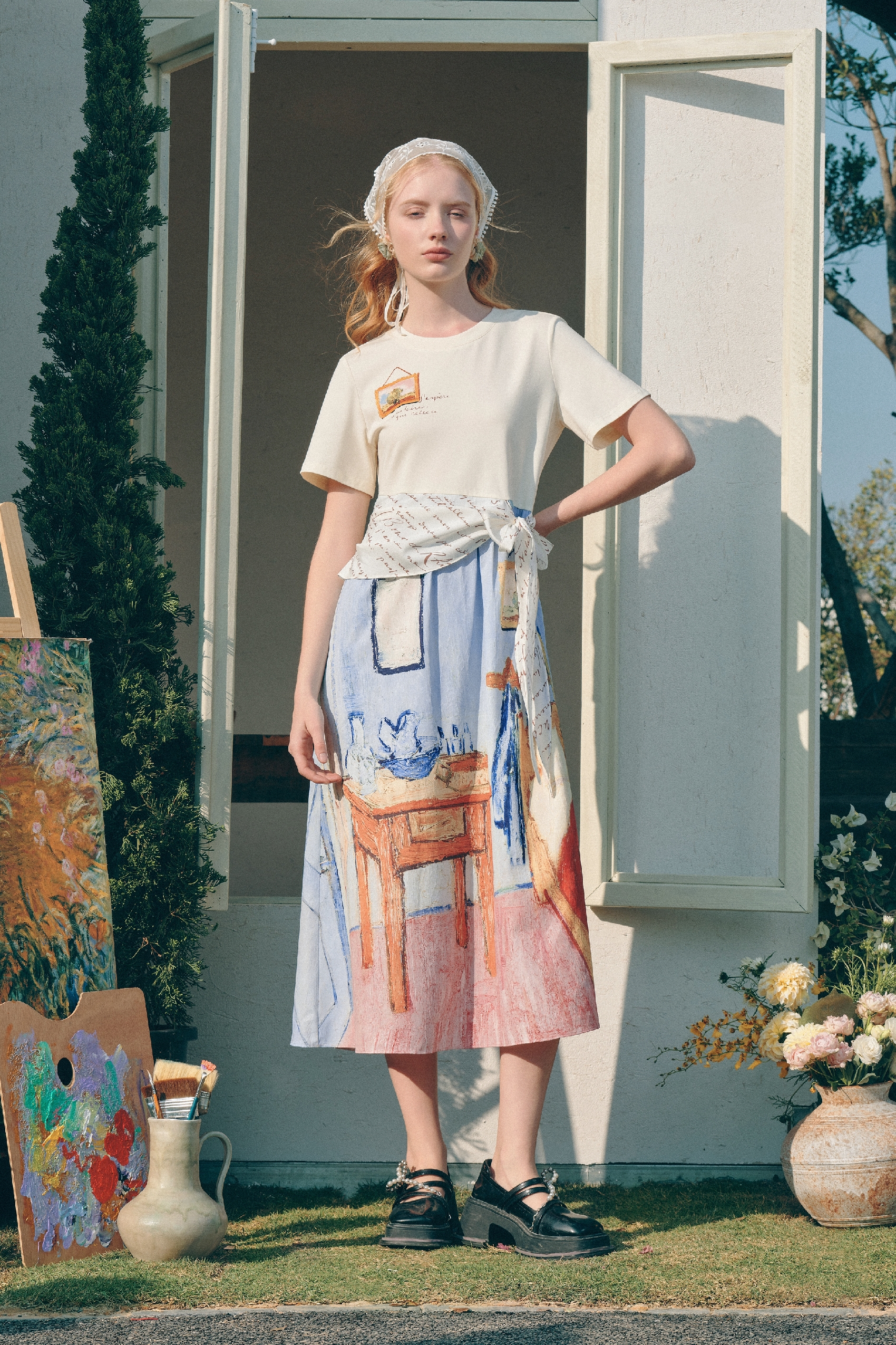 Layered Two-Piece Look Dress