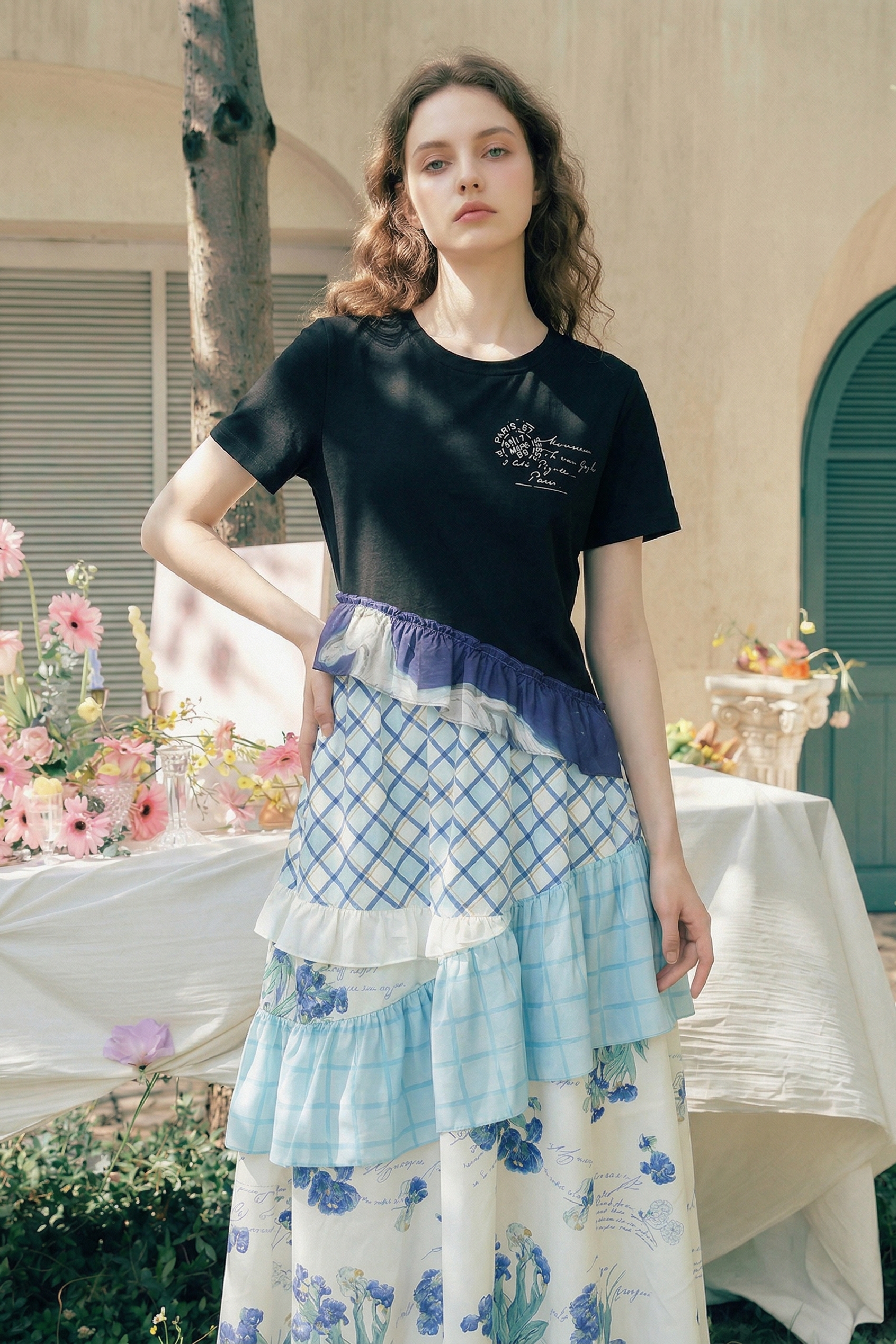 Asymmetrical Printed Dress