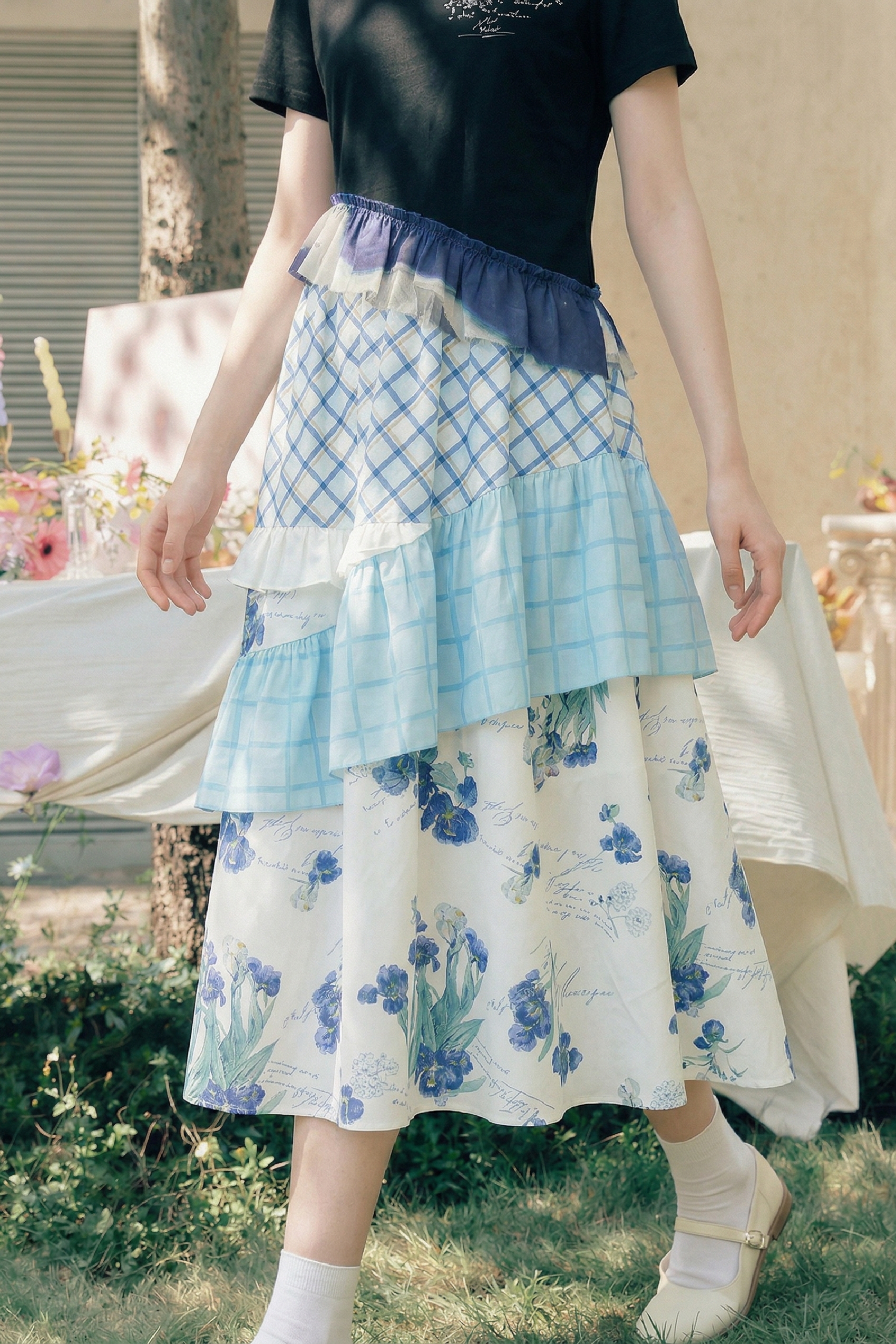 Asymmetrical Printed Dress