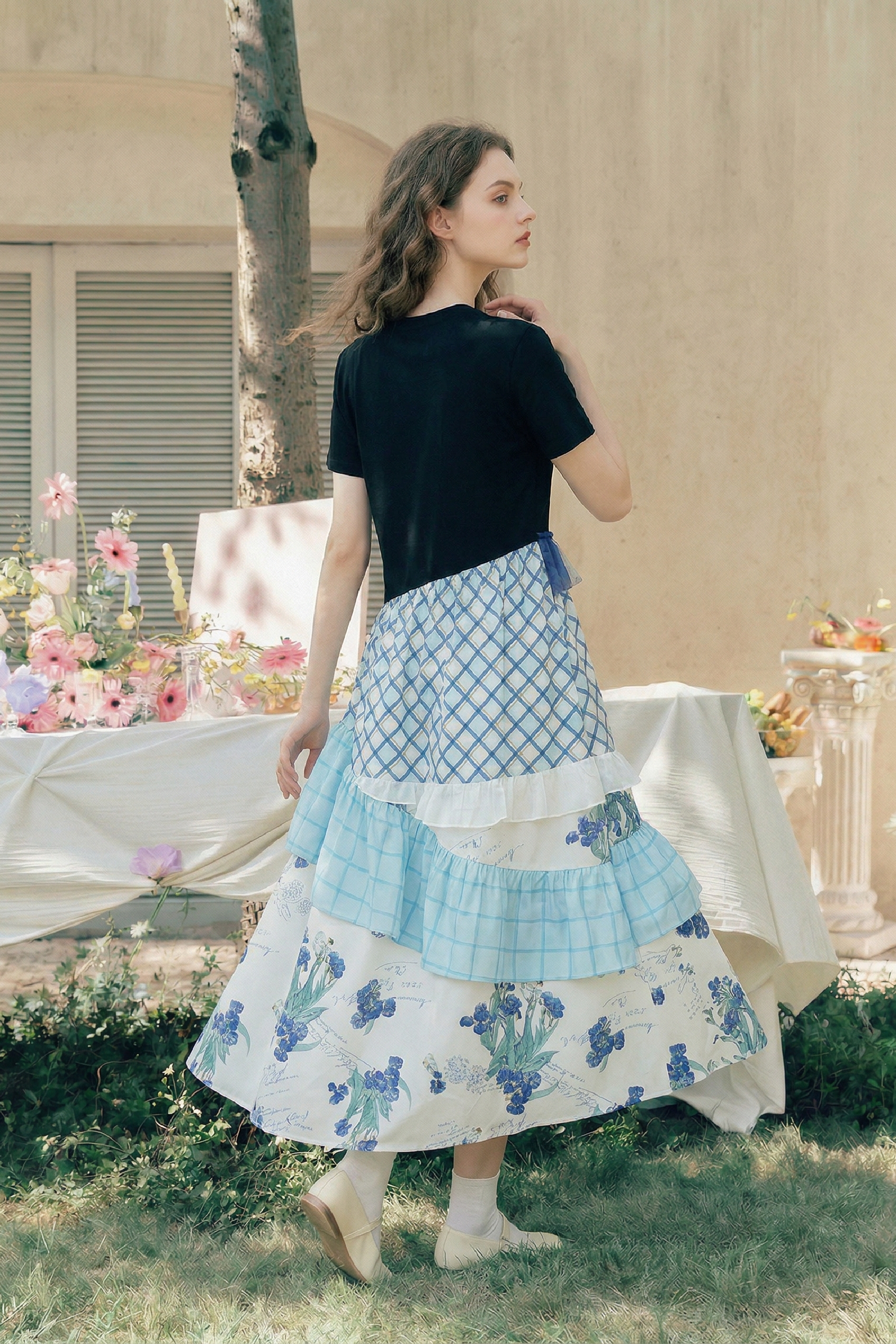 Asymmetrical Printed Dress