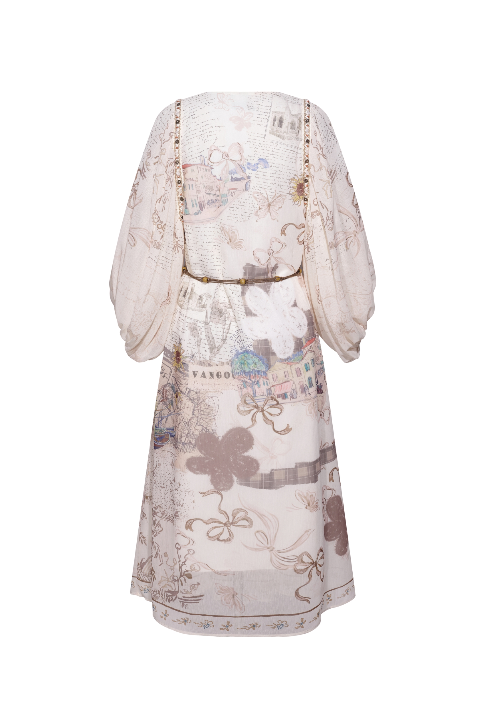 Vintage Printed Dress-LYONSENS