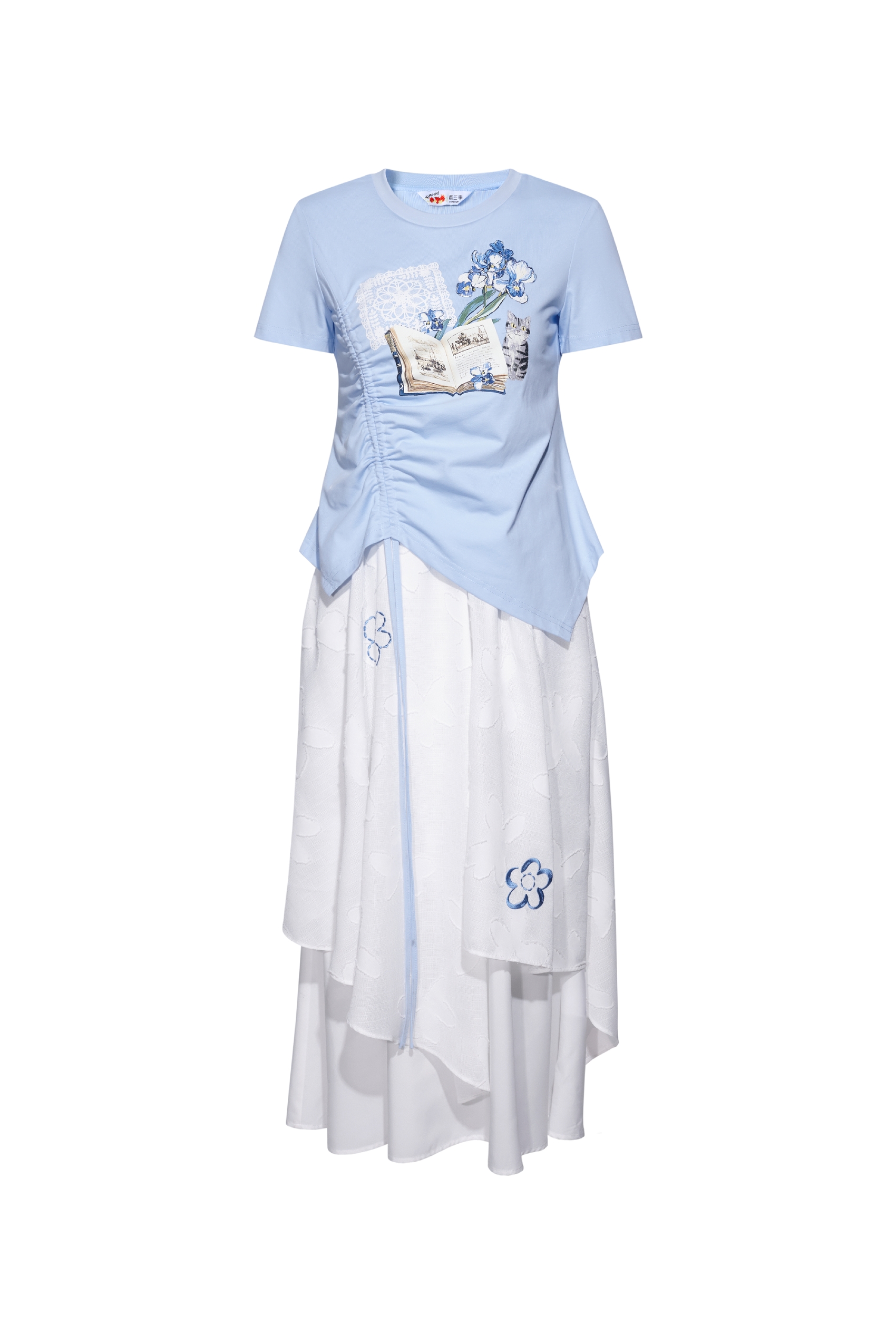 Pink Drawstring Dress-LYONSENS