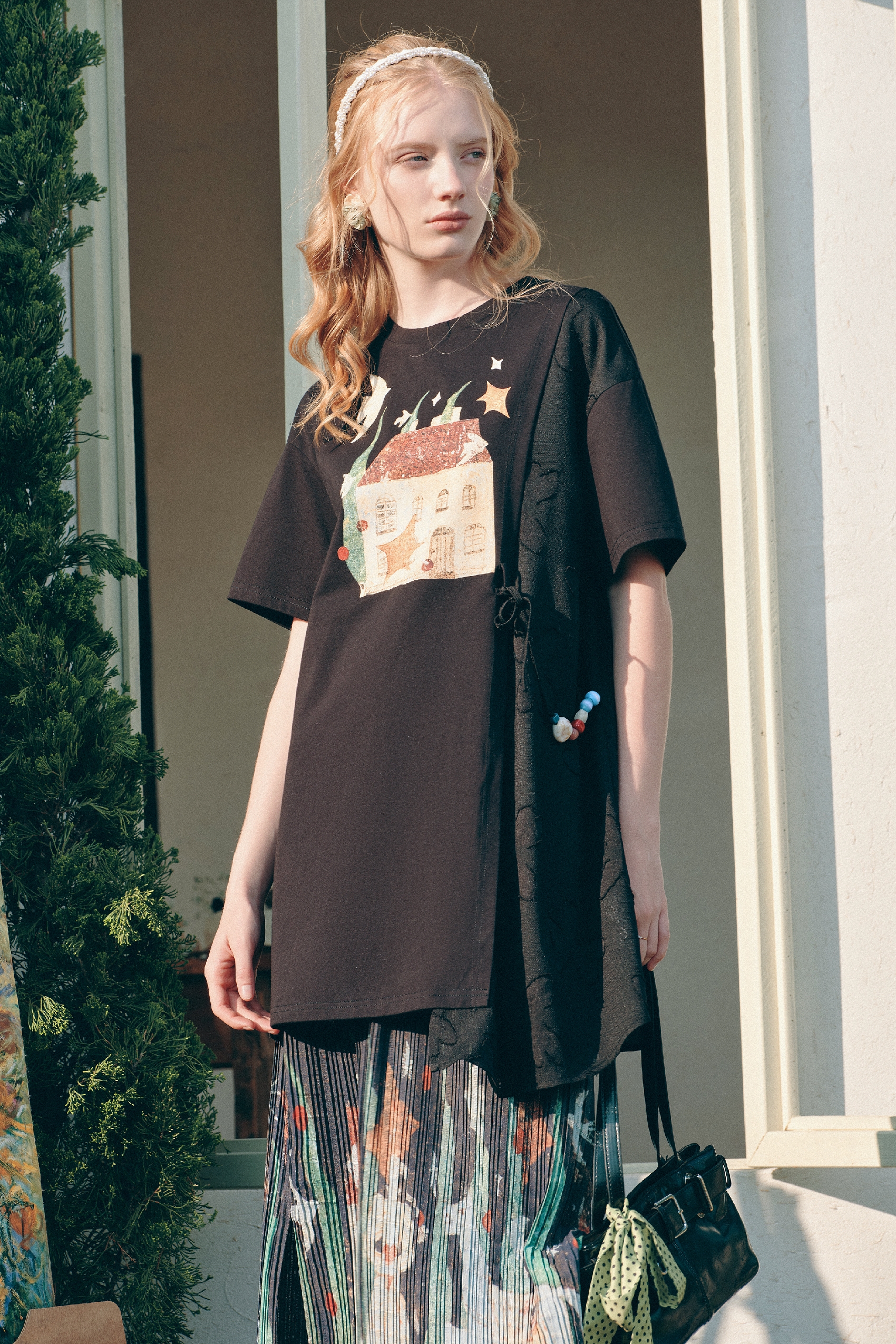Vintage Printed Dress-LYONSENS