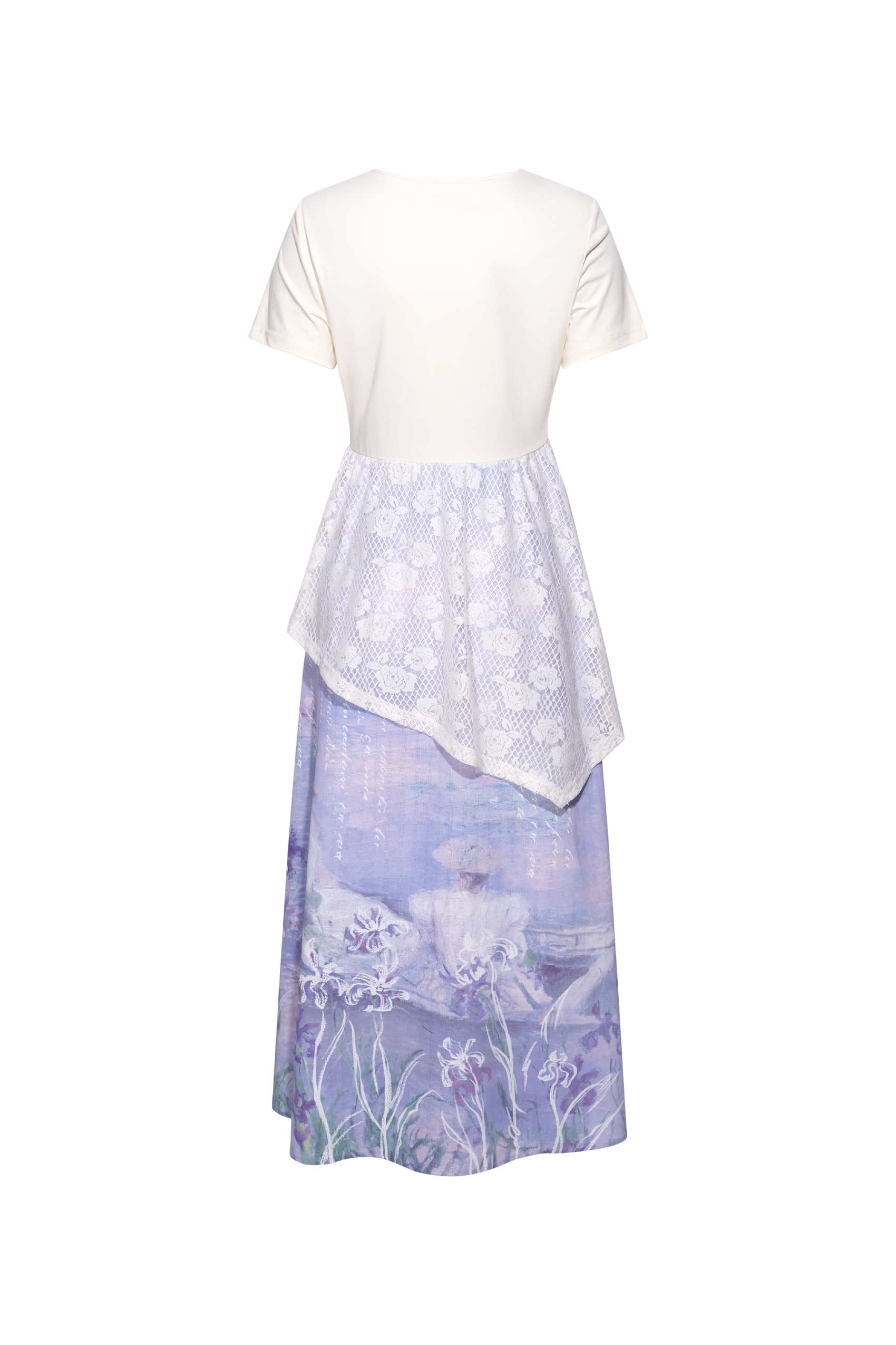 Frog Button Lace Patchwork Dress