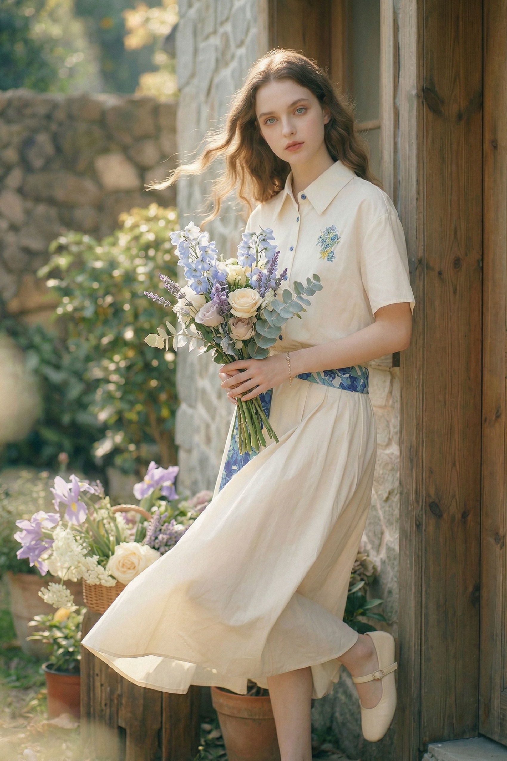 Waist-Cinched Shirt Dress