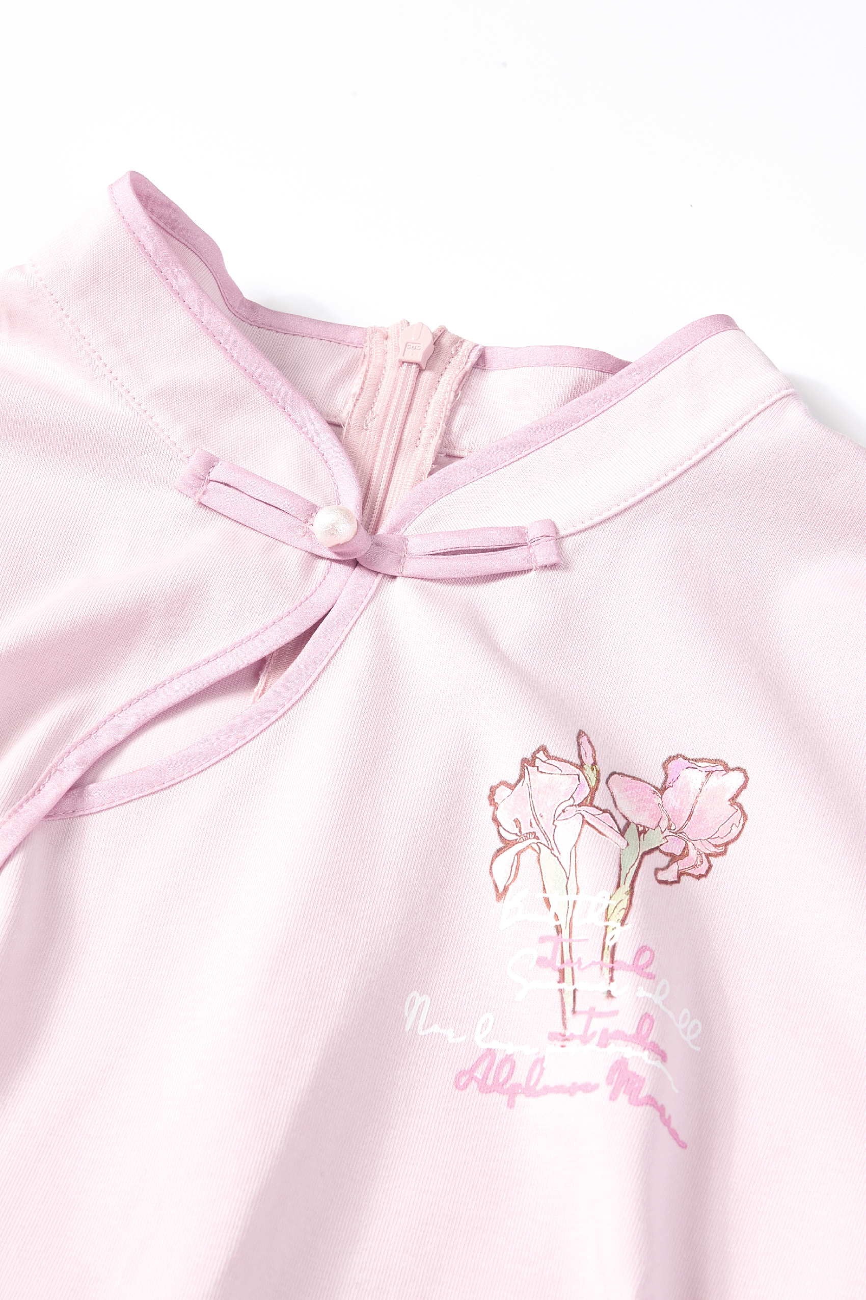 Pink Embroidered Dress-LYONSENS
