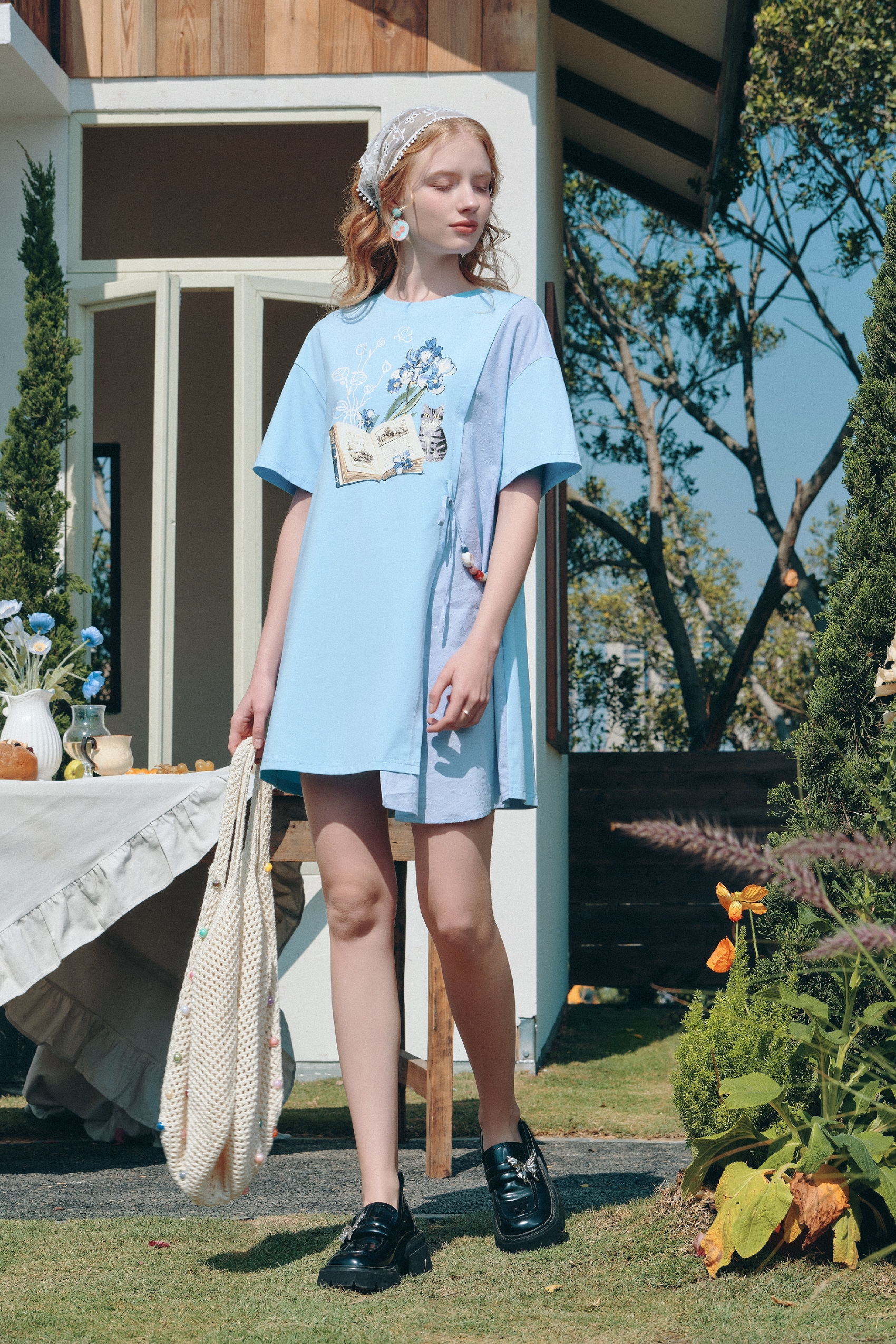 Printed Asymmetrical Dress