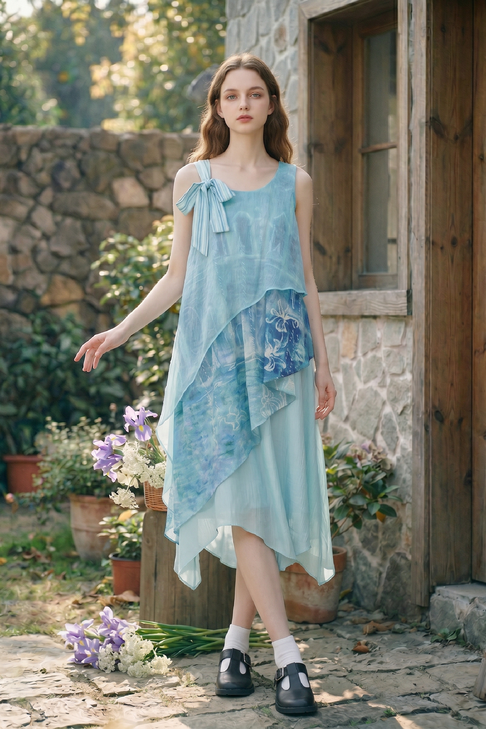 Asymmetrical Strap Dress