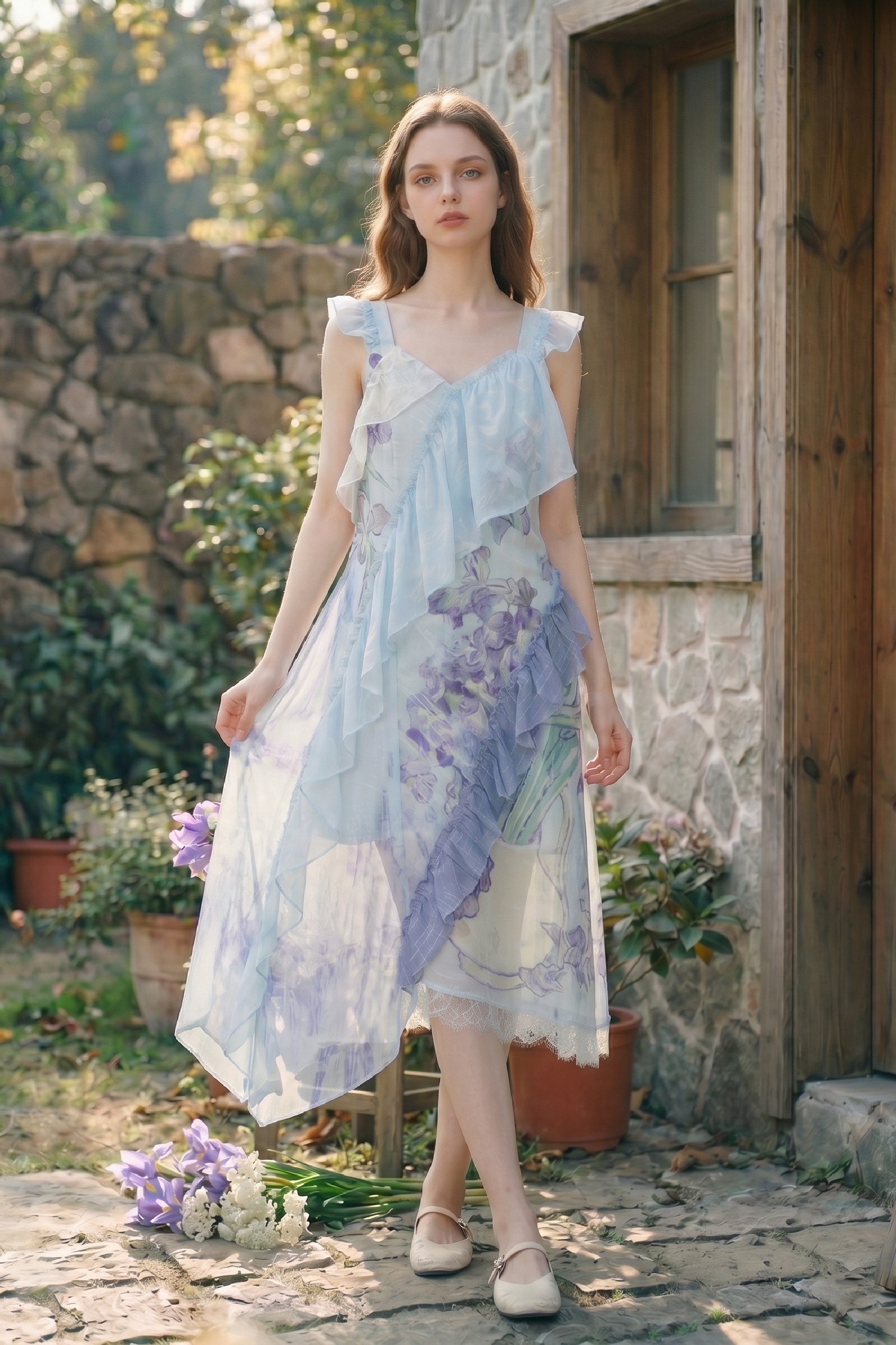 Printed Strap Dress