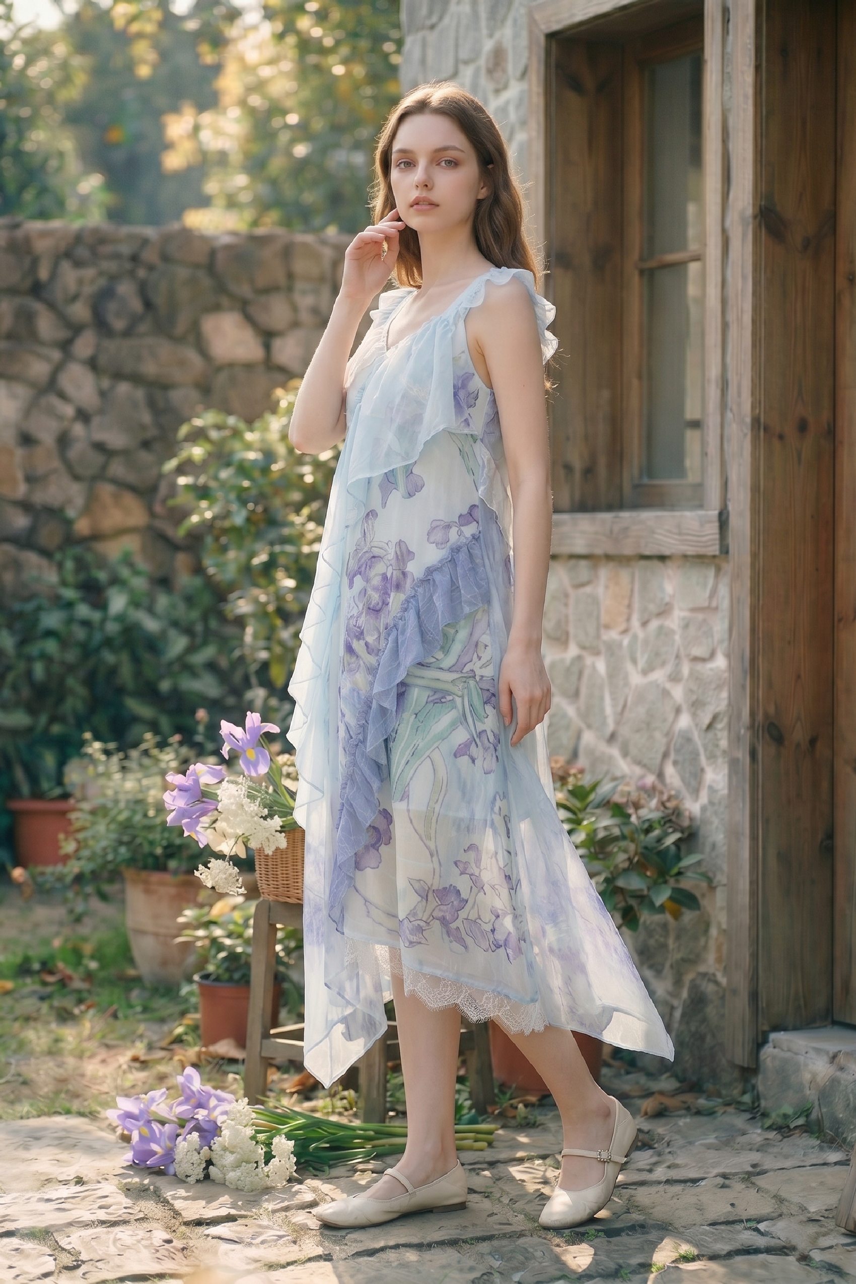 Printed Strap Dress