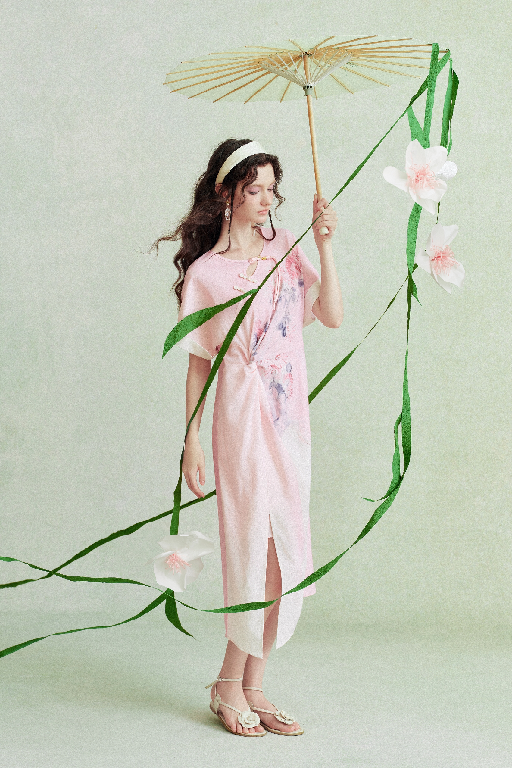 Chinese Style Printed Dress