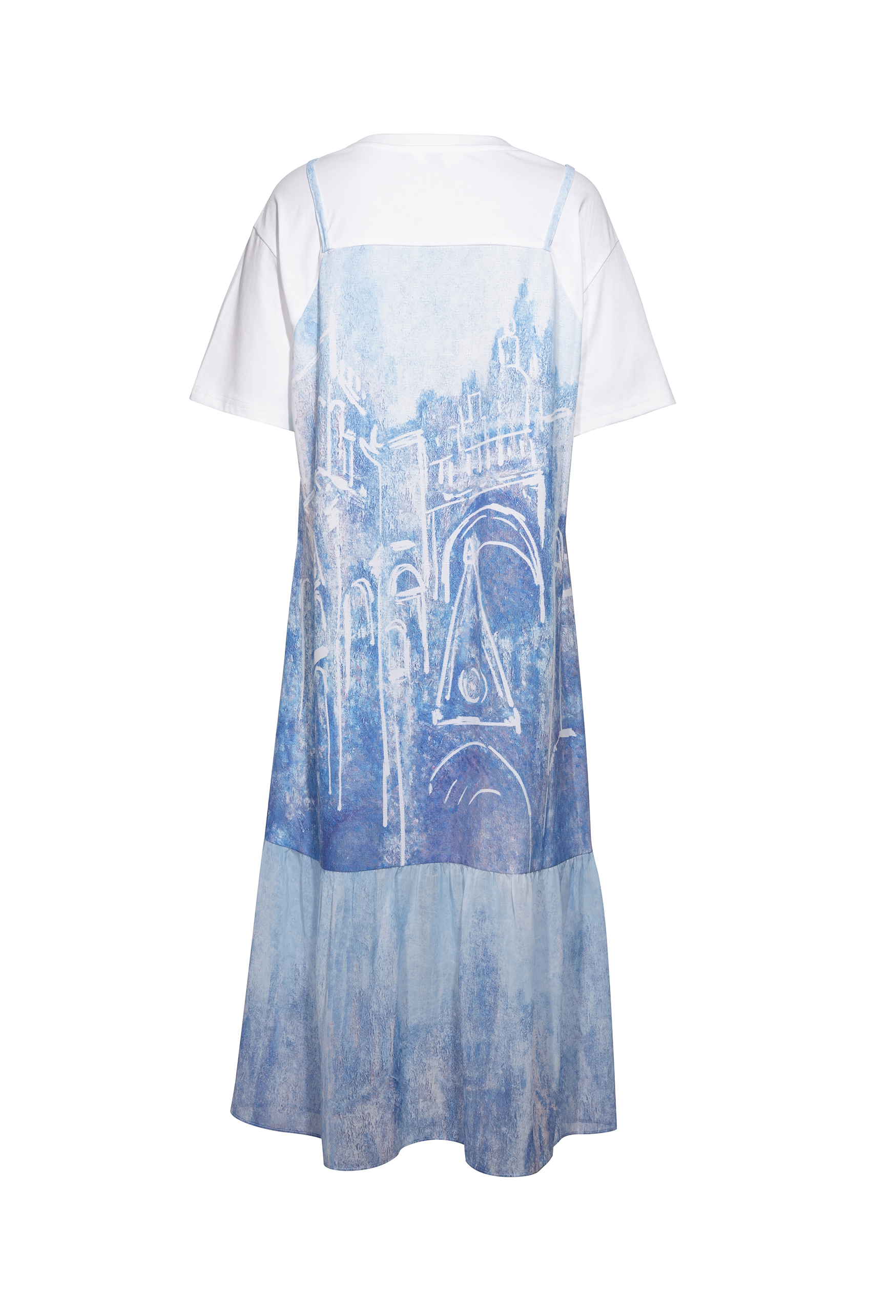 Embroidered Printed Dress