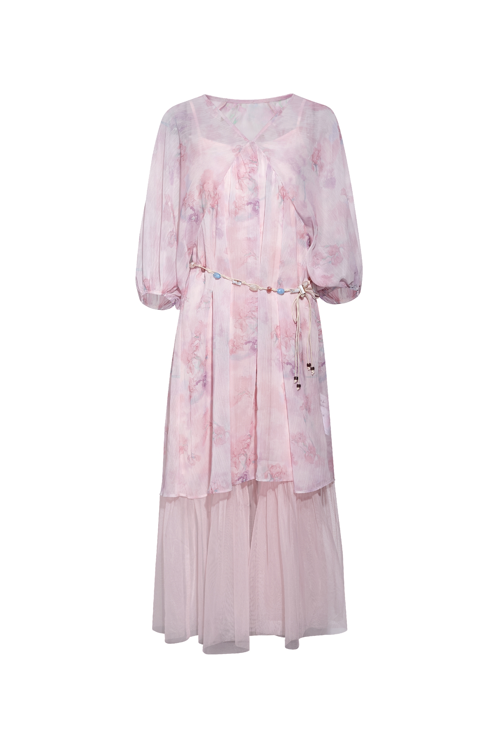 Printed Chiffon Dress-LYONSENS