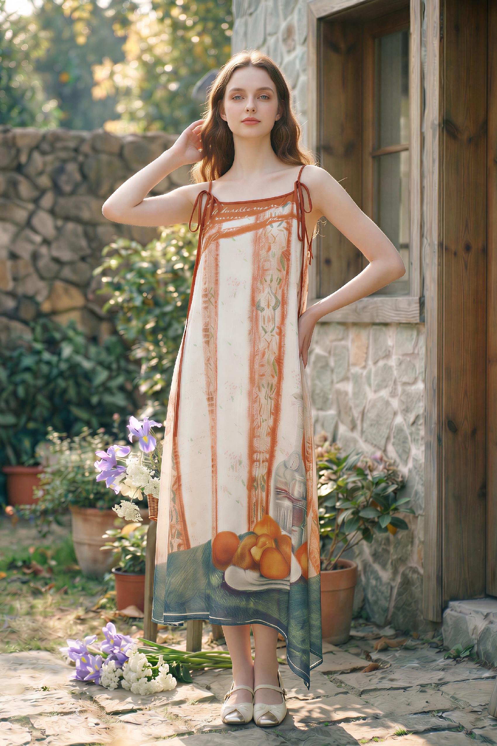 Printed Strap Dress