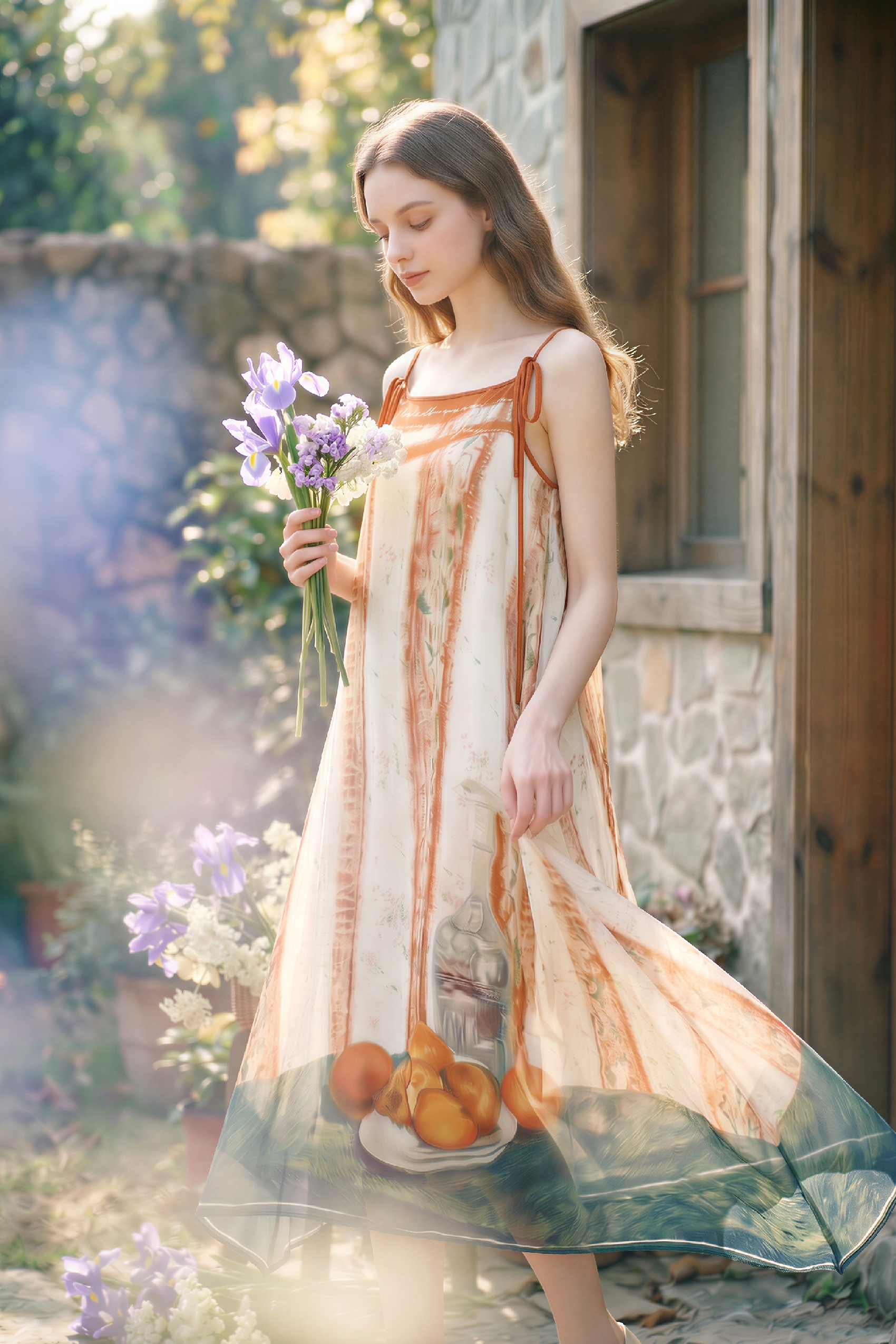 Printed Strap Dress