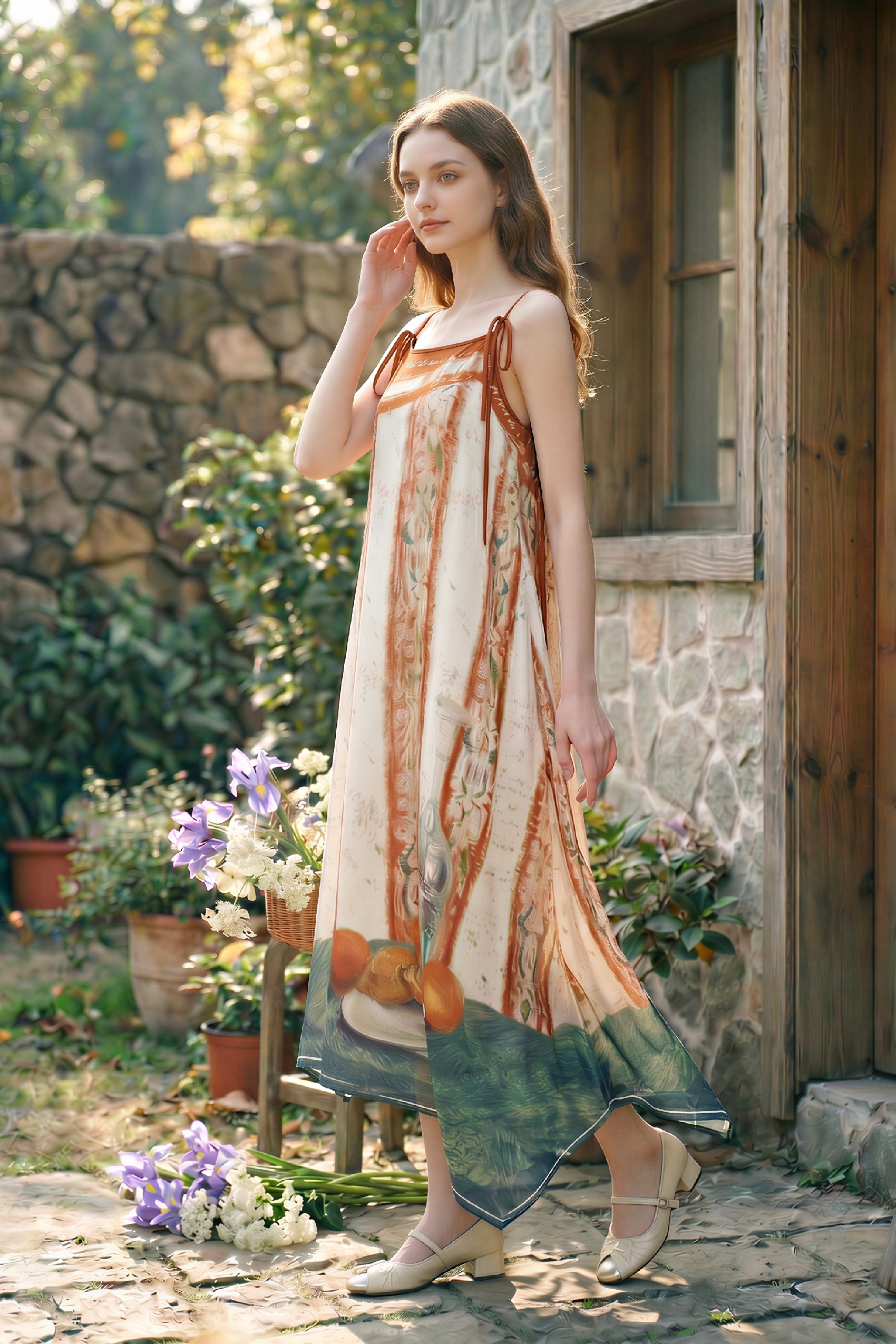 Printed Strap Dress