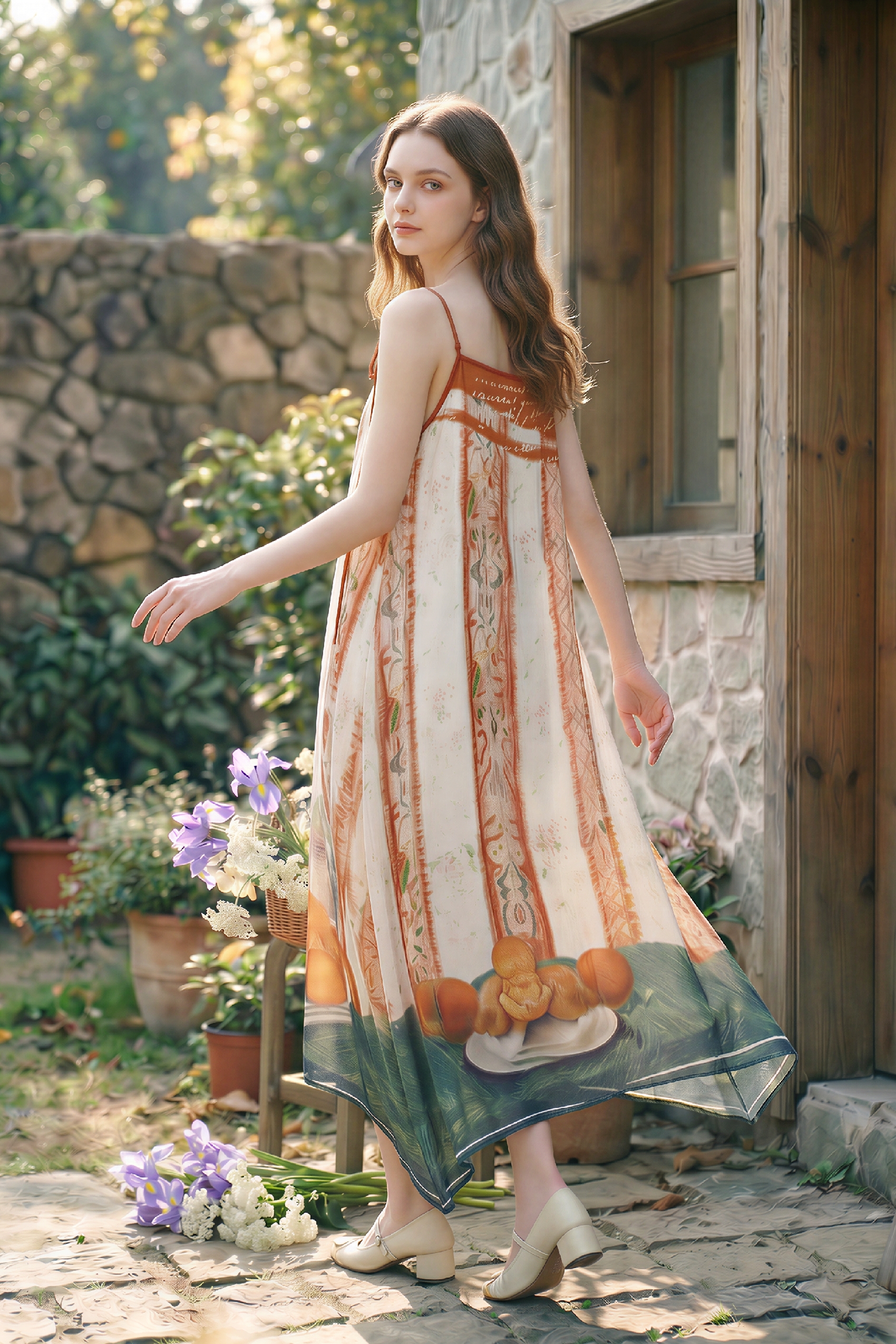Printed Strap Dress