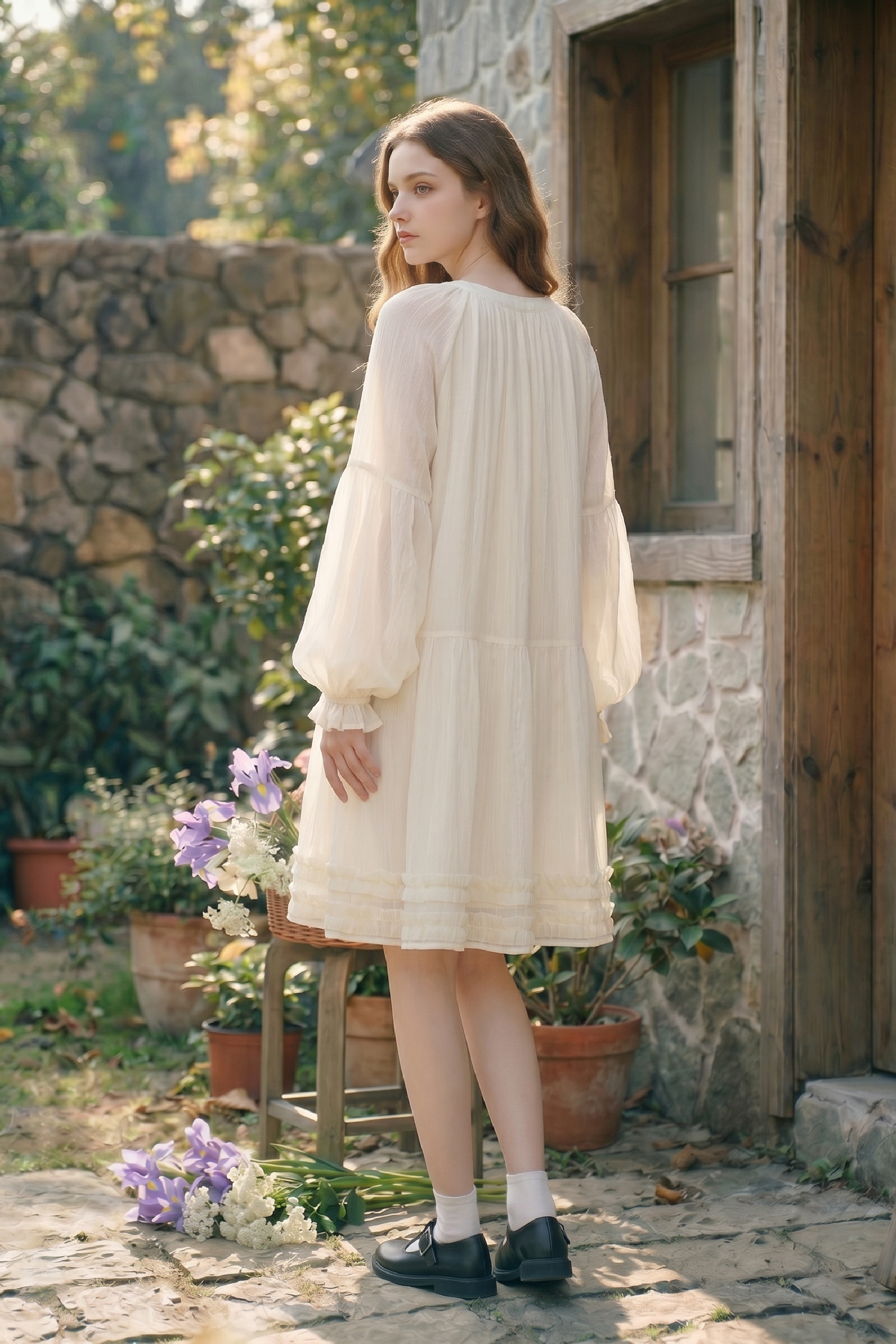 A-Line Embroidered Dress