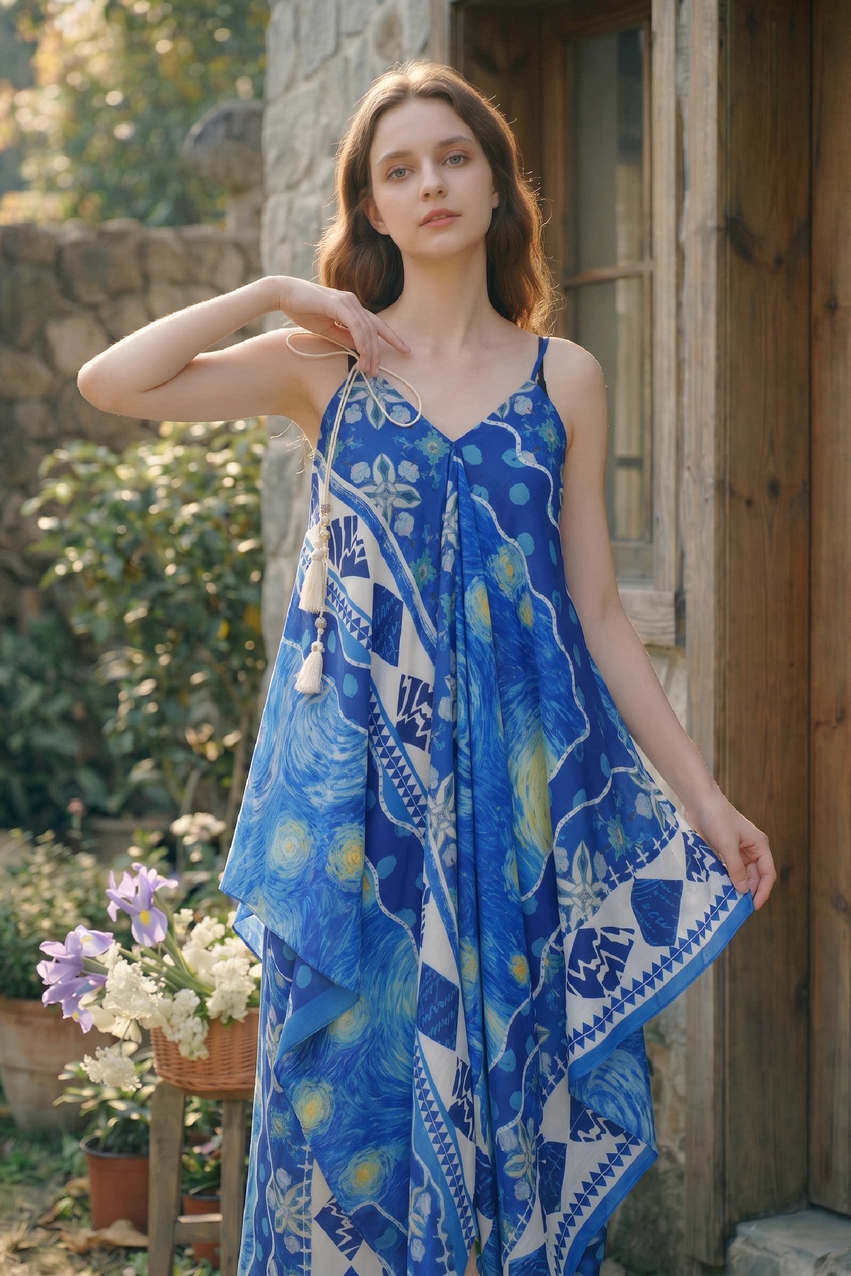 Printed Strap Dress