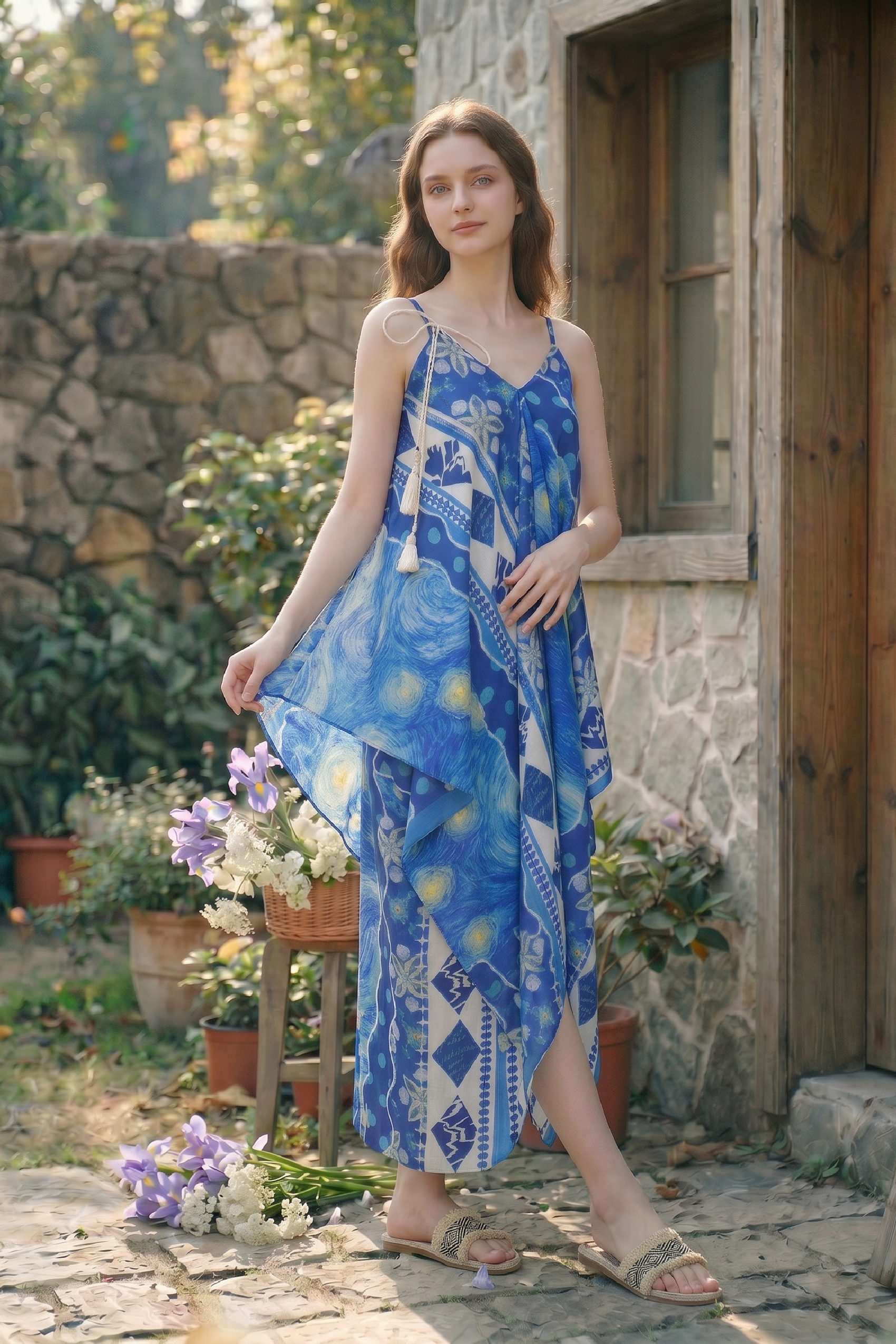 Printed Strap Dress