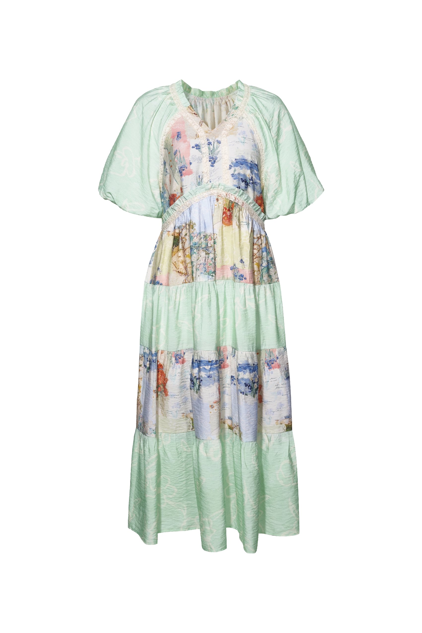Patchwork Printed Dress