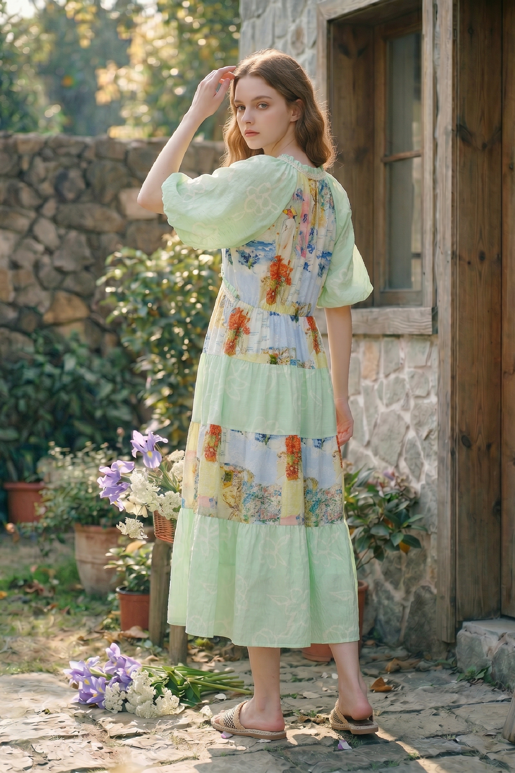 Patchwork Printed Dress
