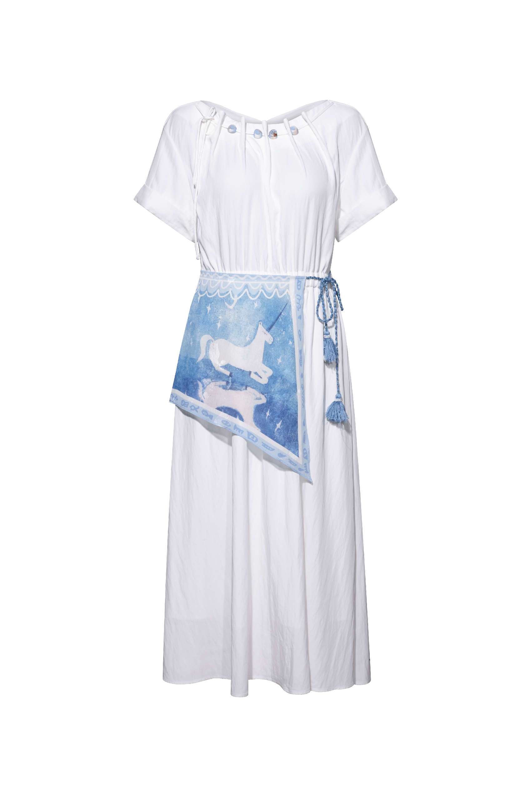White Printed Dress
