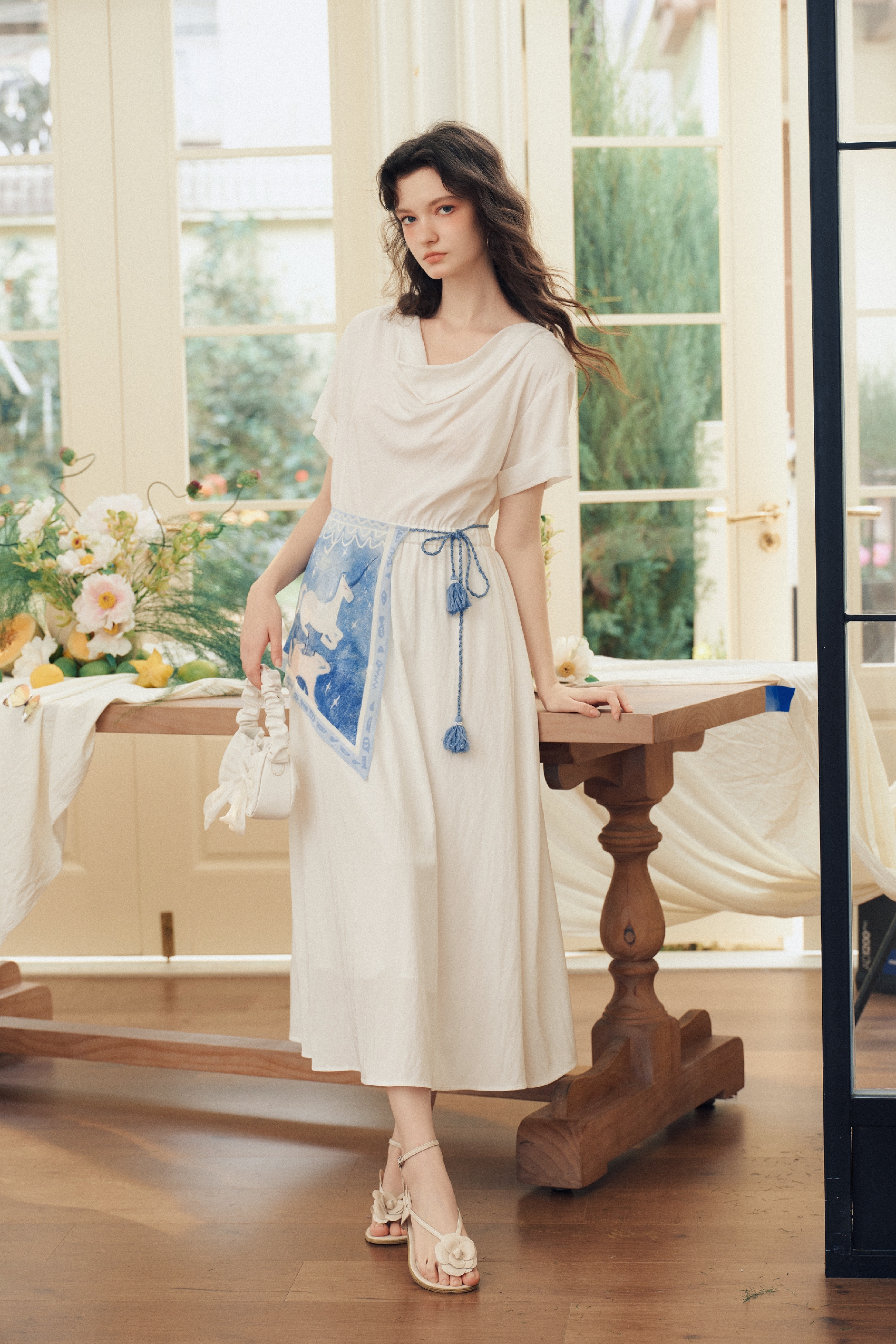 White Printed Dress