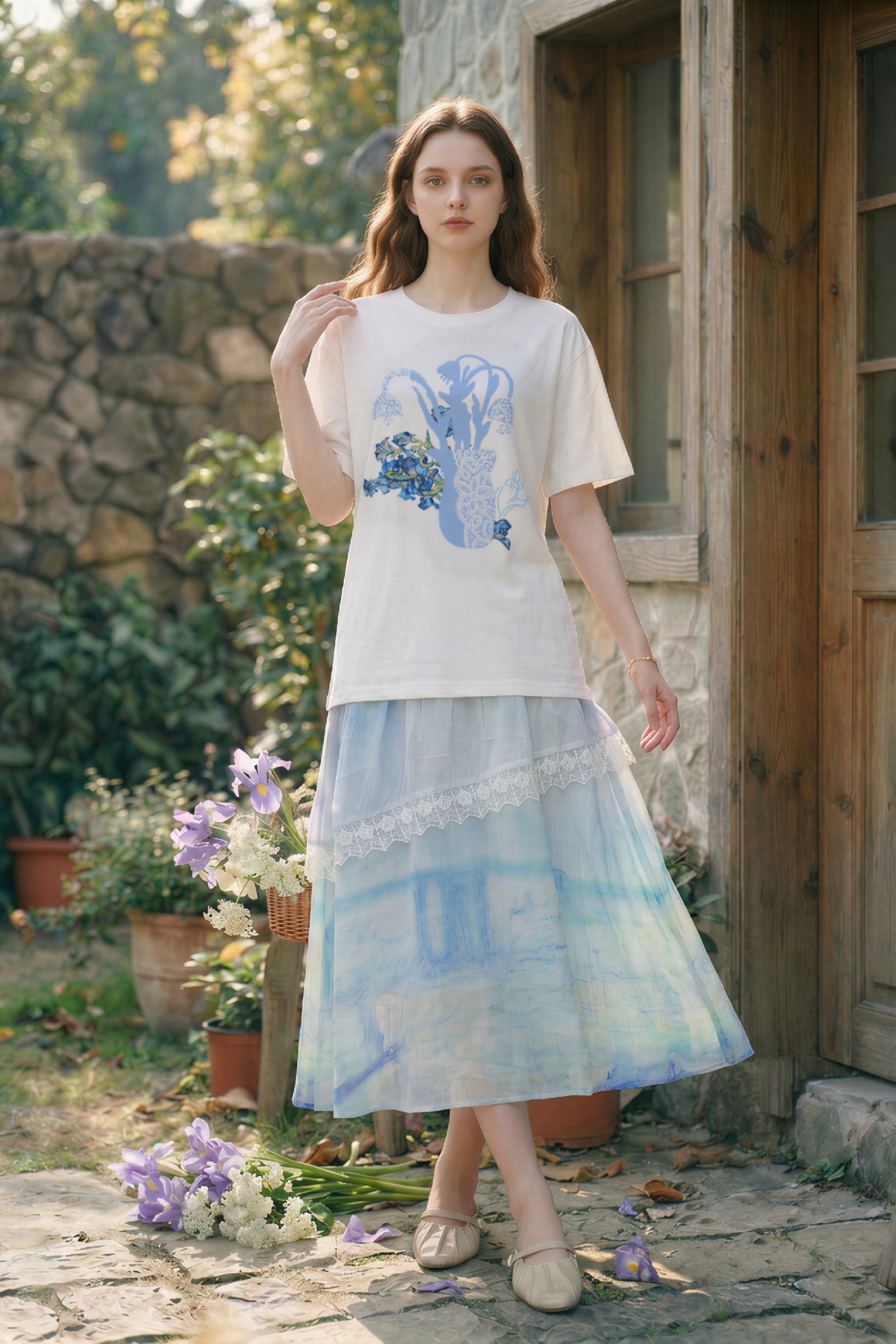 Layered Printed Dress