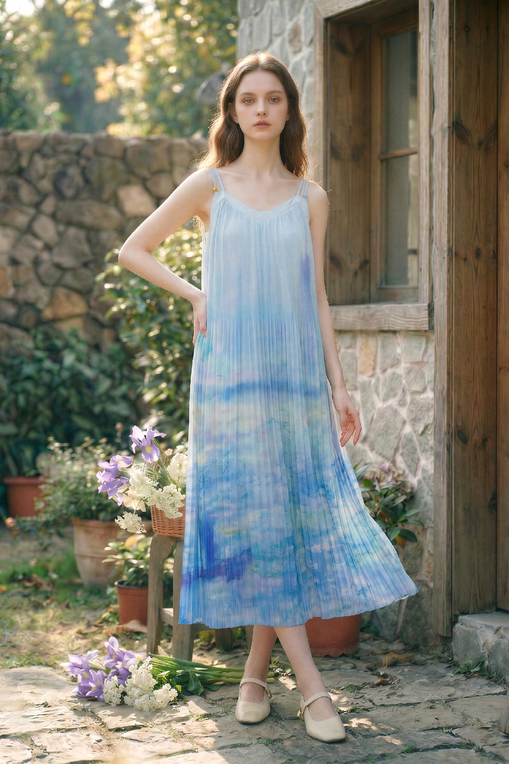 Strap Printed Dress