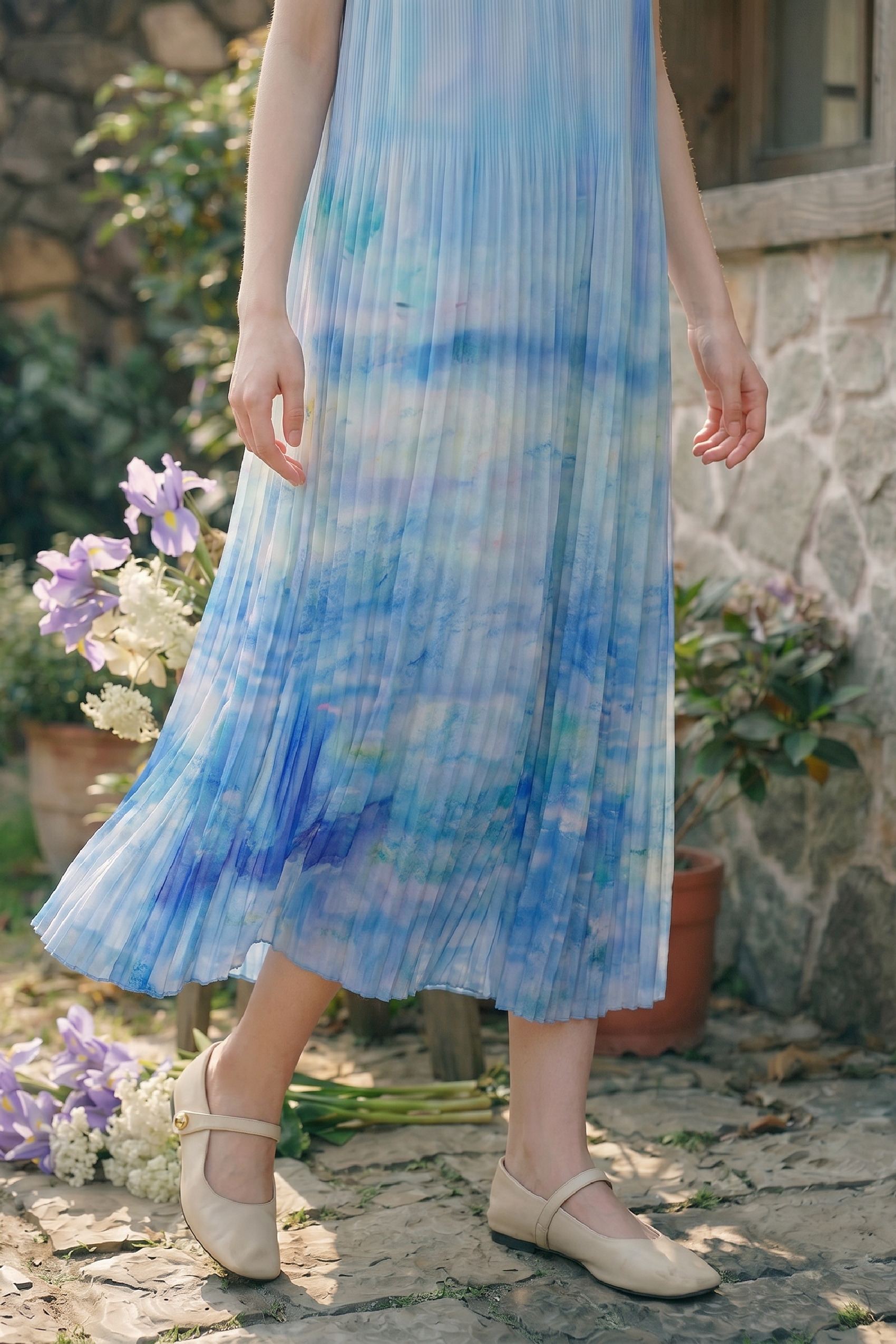 Strap Printed Dress