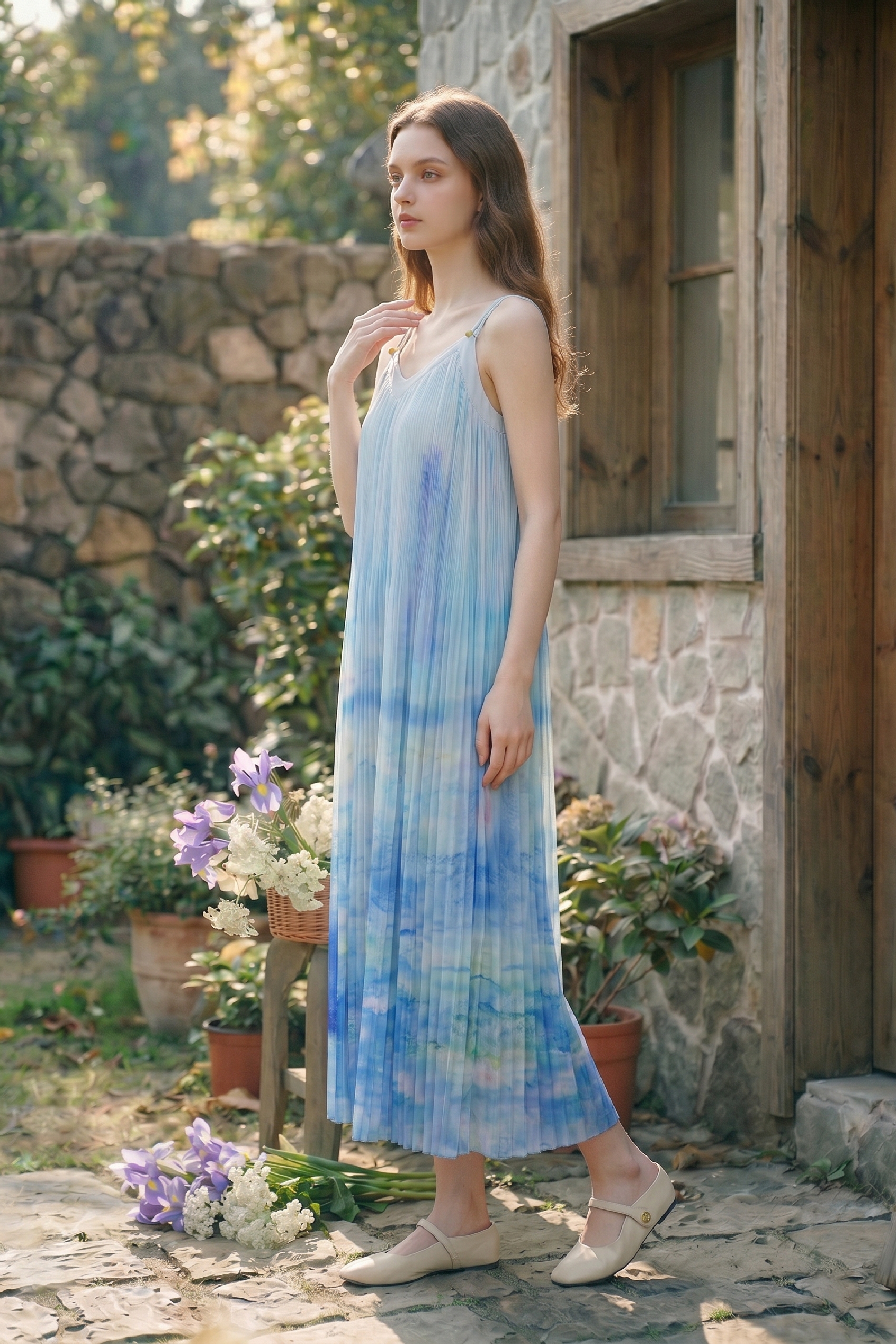 Strap Printed Dress