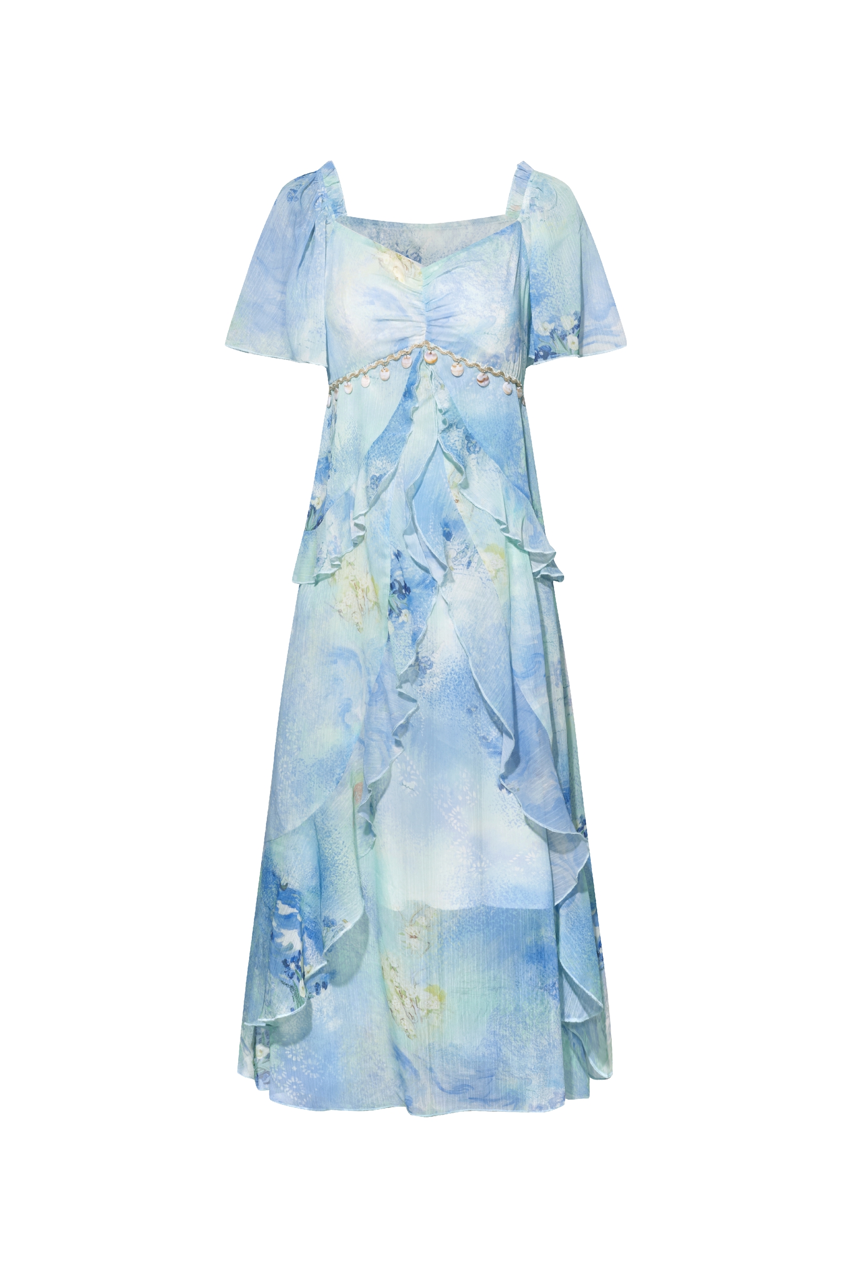 Printed V-Neck Dress