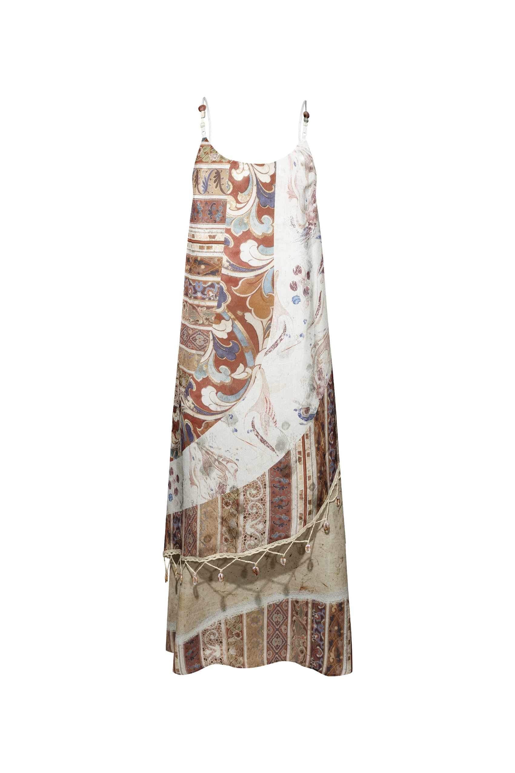Printed Waist-tied Cami Dress