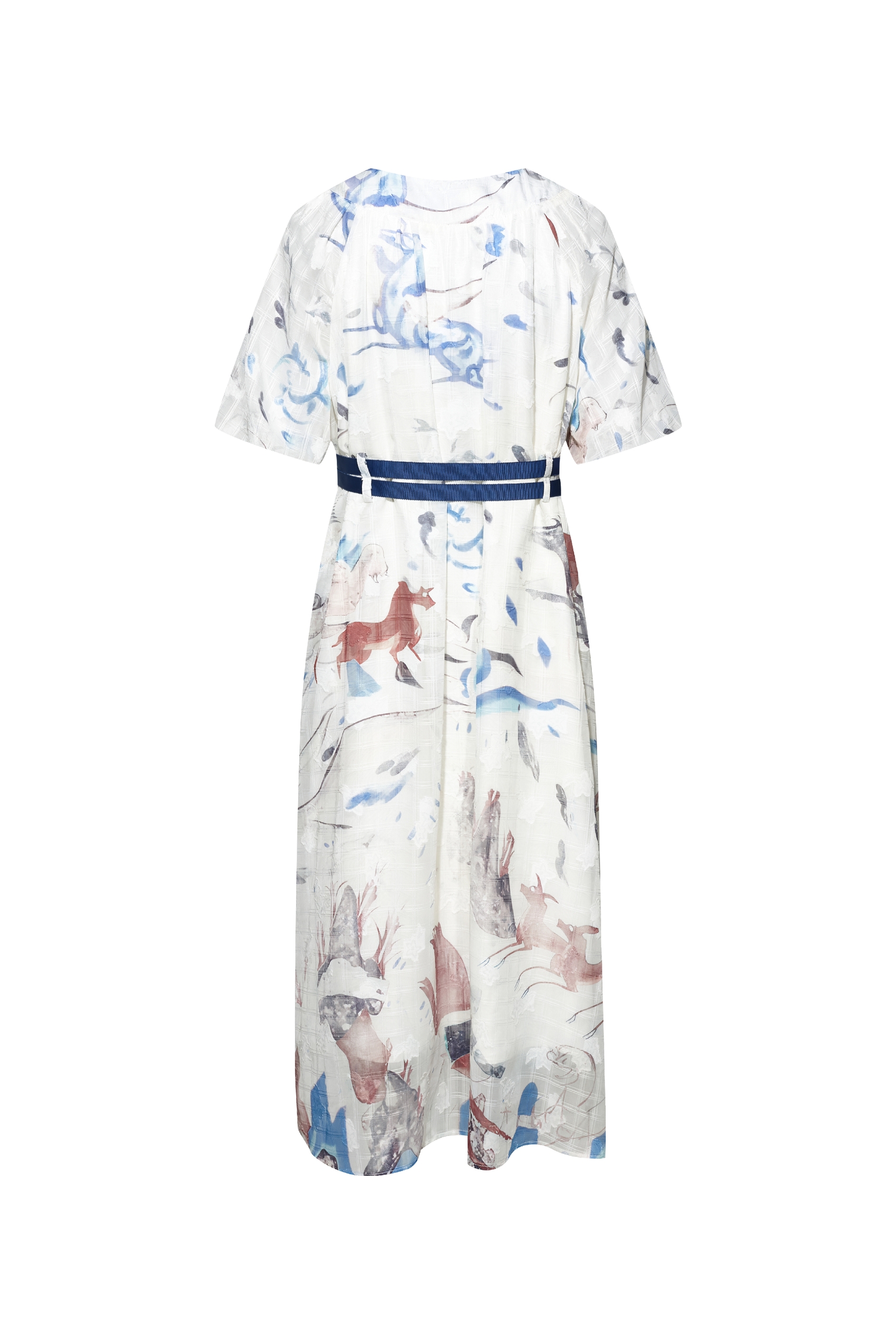 Color-block Printed Dress-LYONSENS