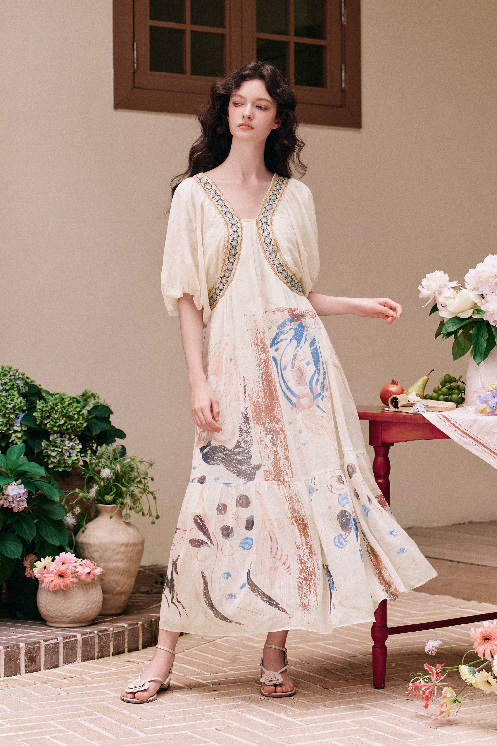 Slim-fit Printed Dress