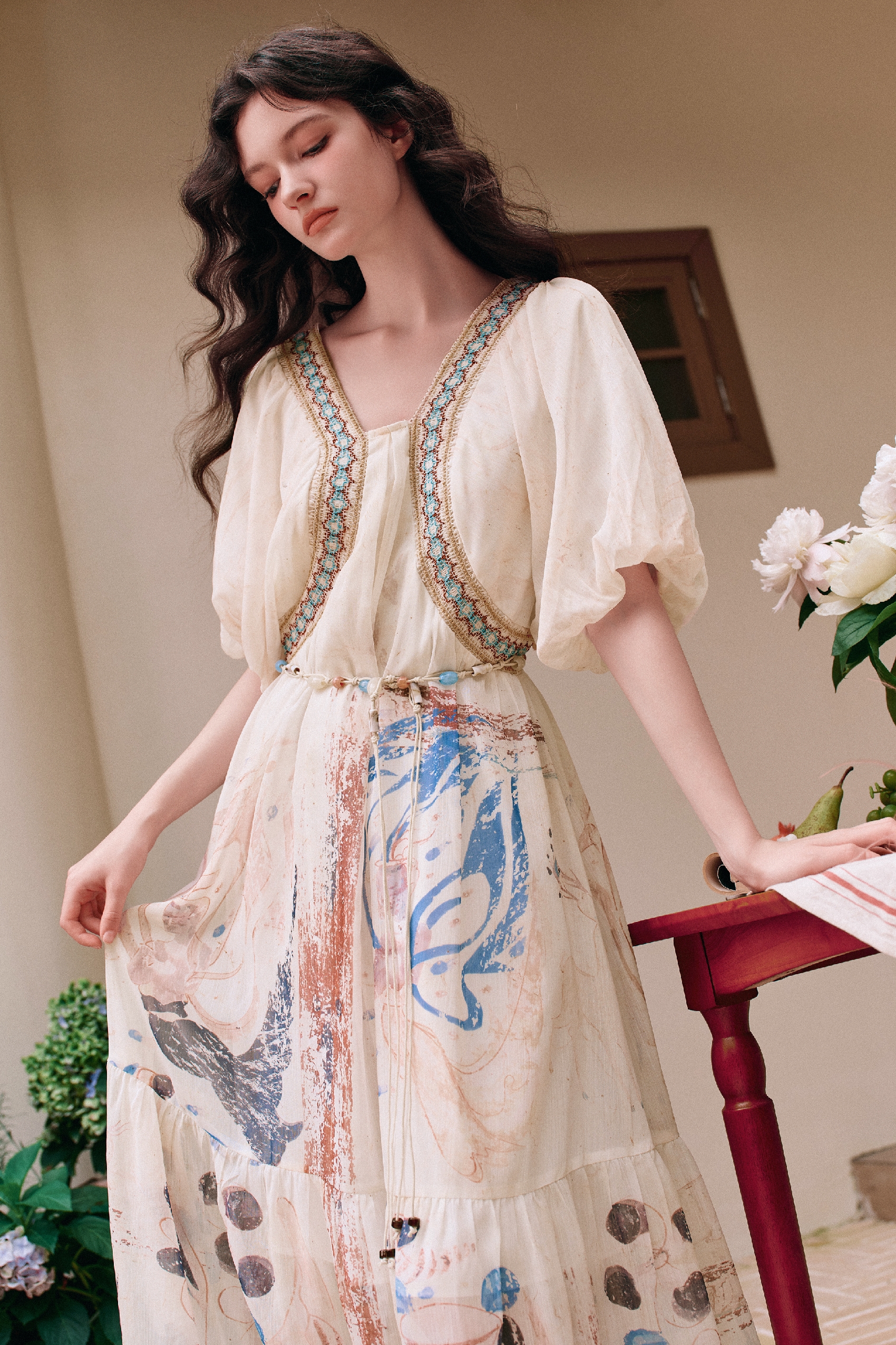 Slim-fit Printed Dress