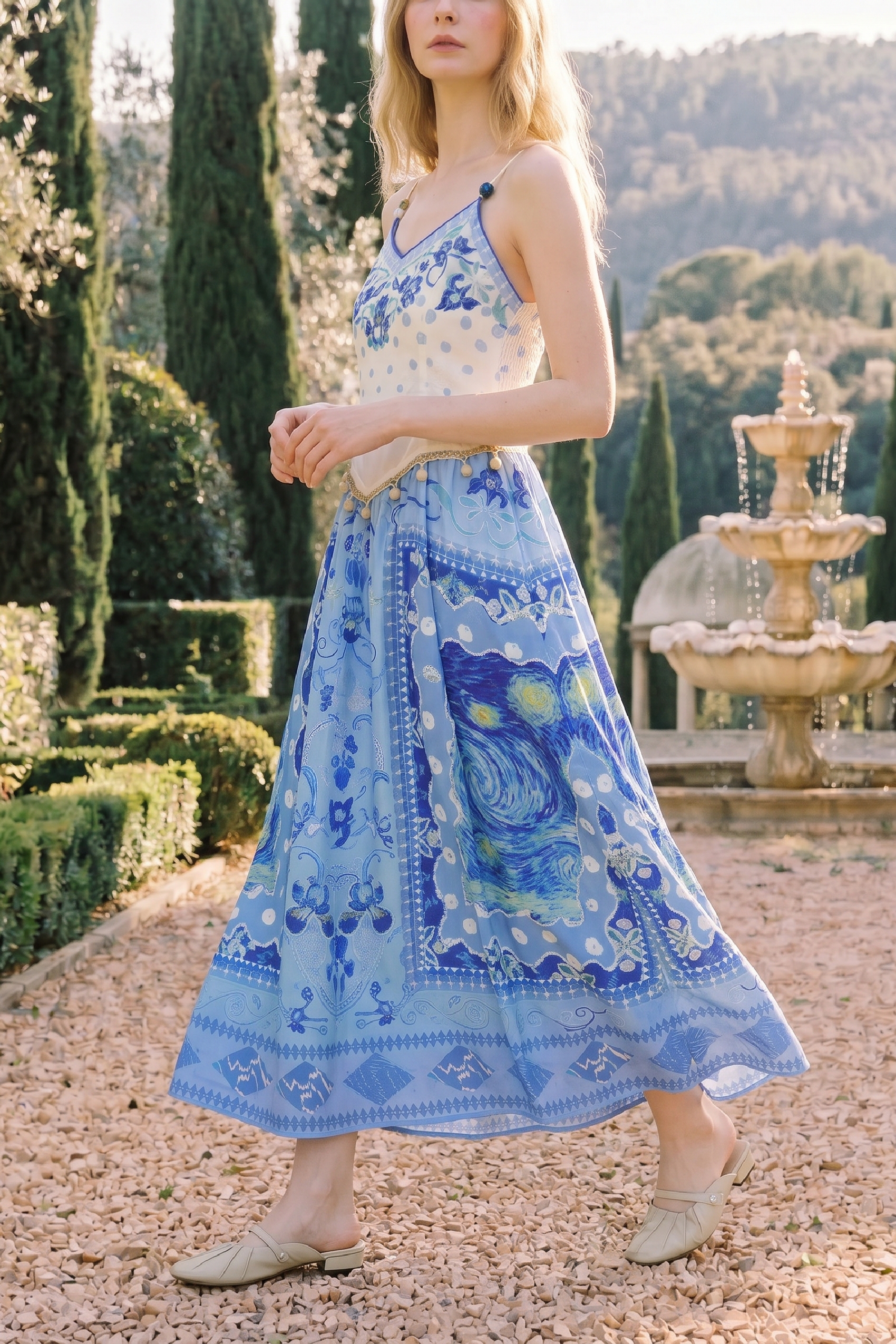 Patchwork Print Cami Dress