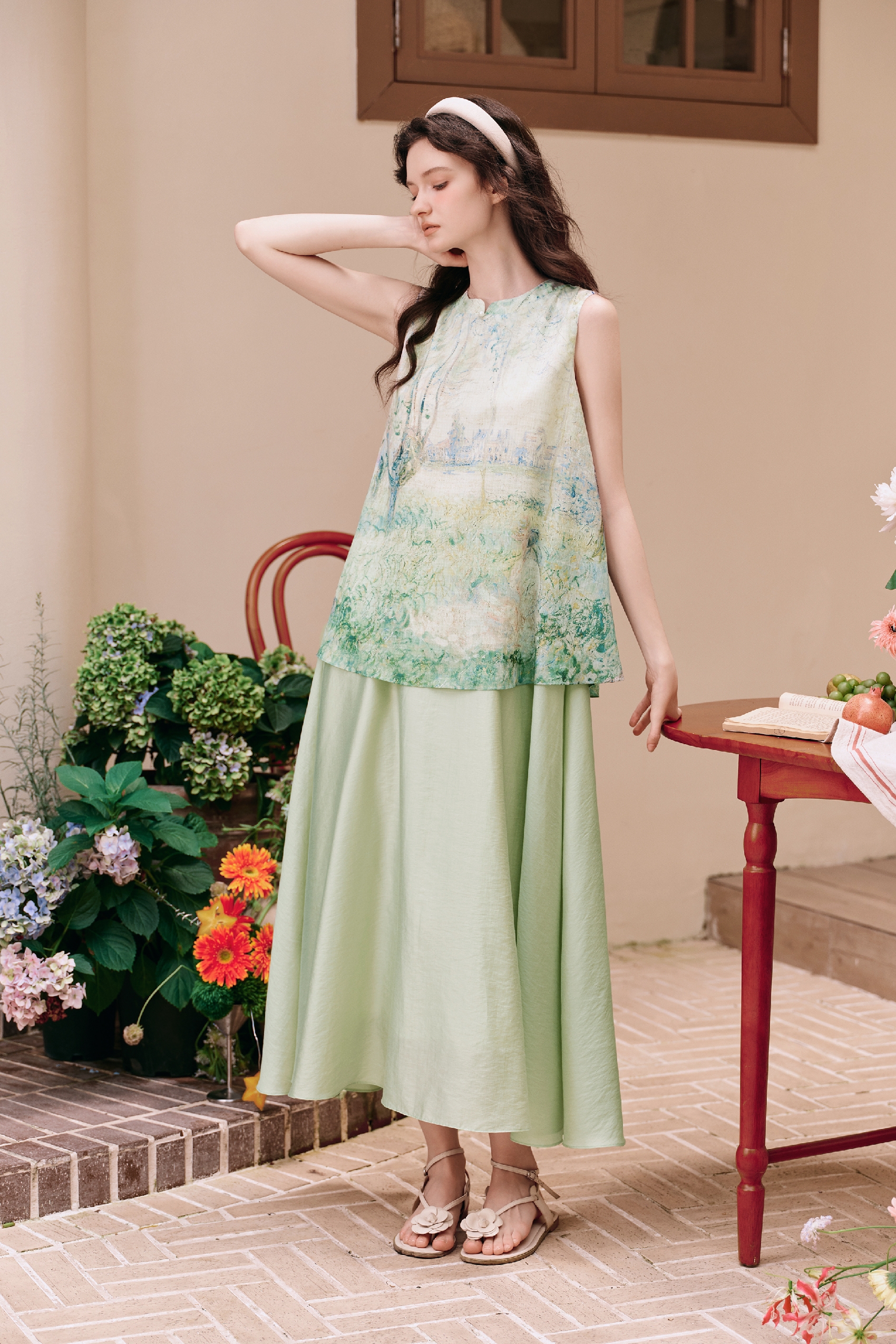 Tie-dye Printed Dress-LYONSENS