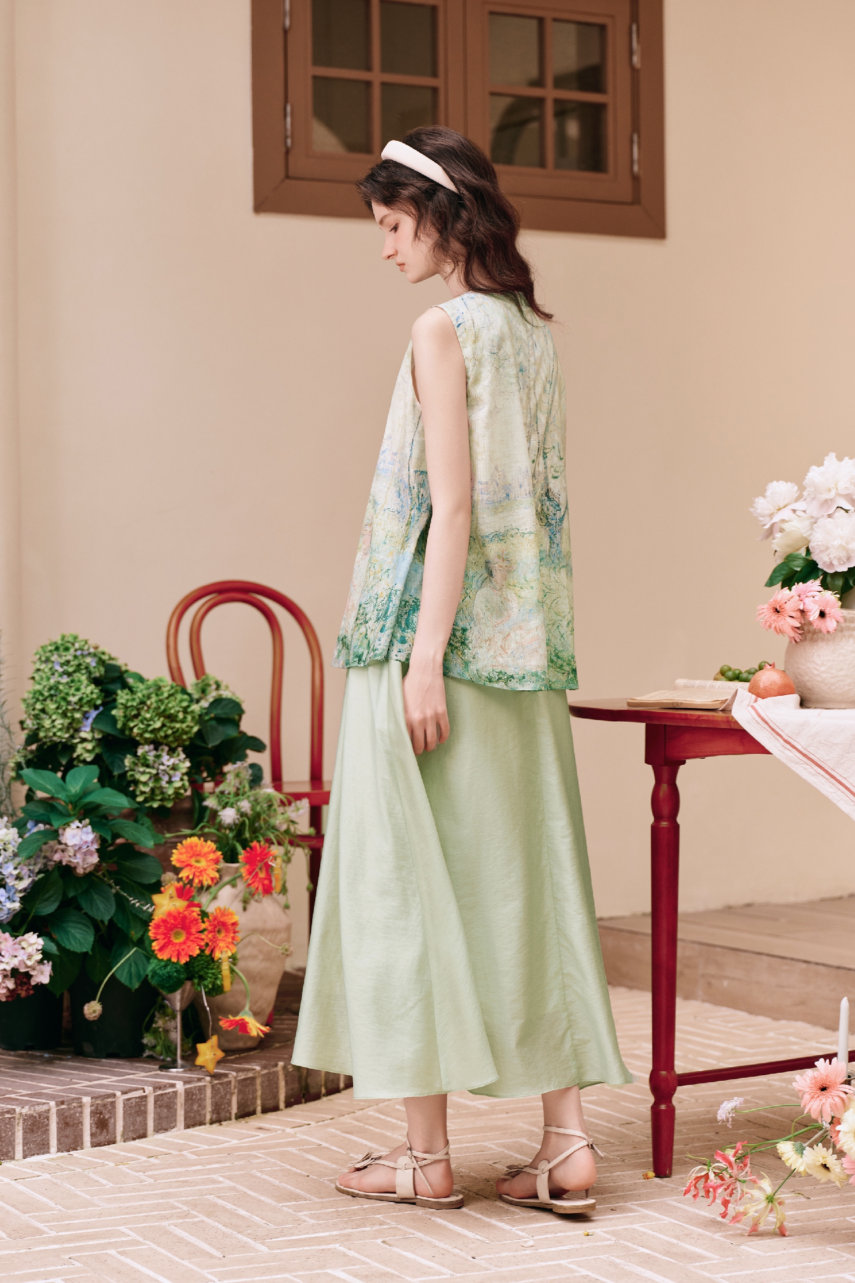 Tie-dye Printed Dress-LYONSENS